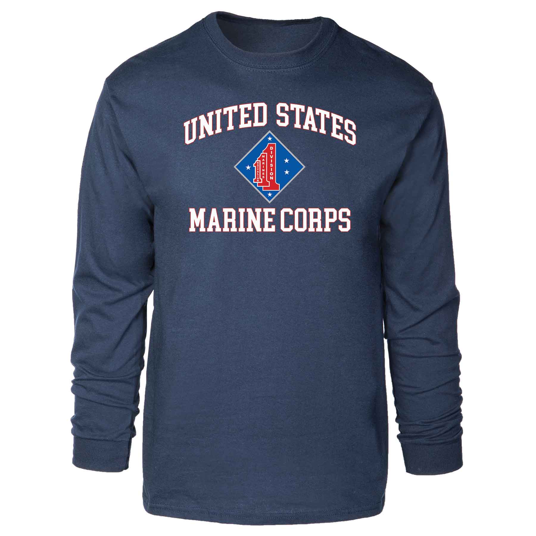 1st Battalion 1st Marines USMC Long Sleeve T-shirt - Image 3