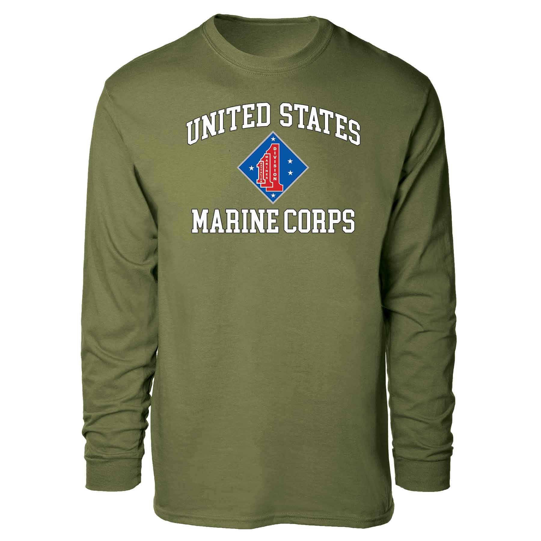 1st Battalion 1st Marines USMC Long Sleeve T-shirt - Image 4