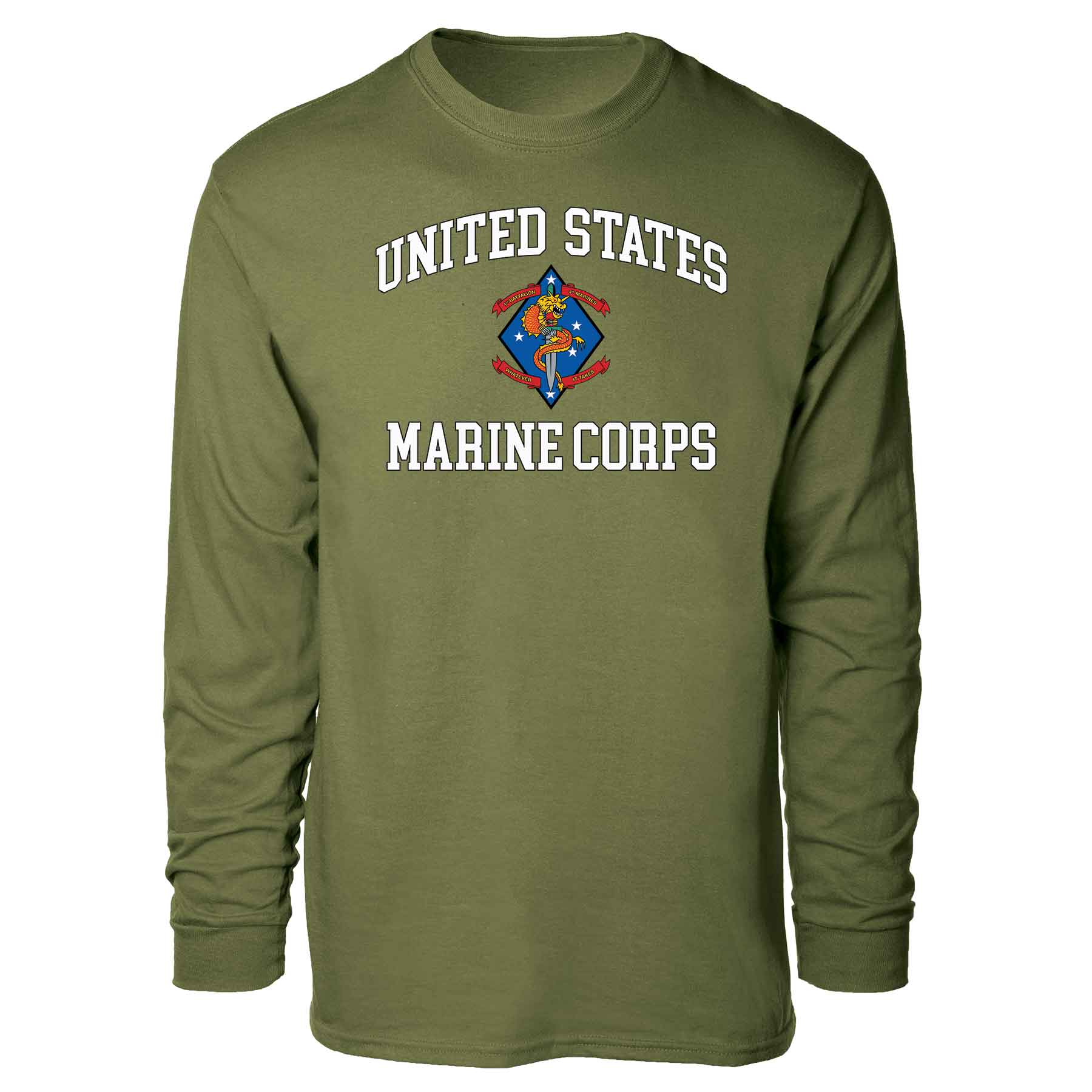 1st Battalion 4th Marines USMC Long Sleeve T-shirt - Image 4