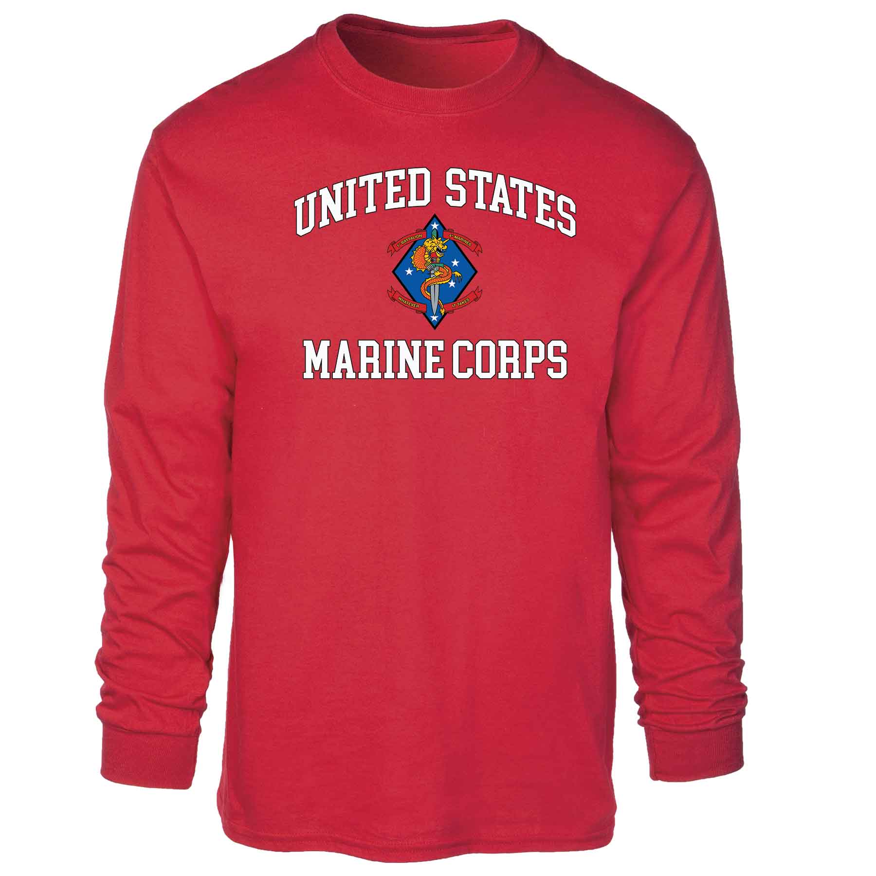1st Battalion 4th Marines USMC Long Sleeve T-shirt - Image 5