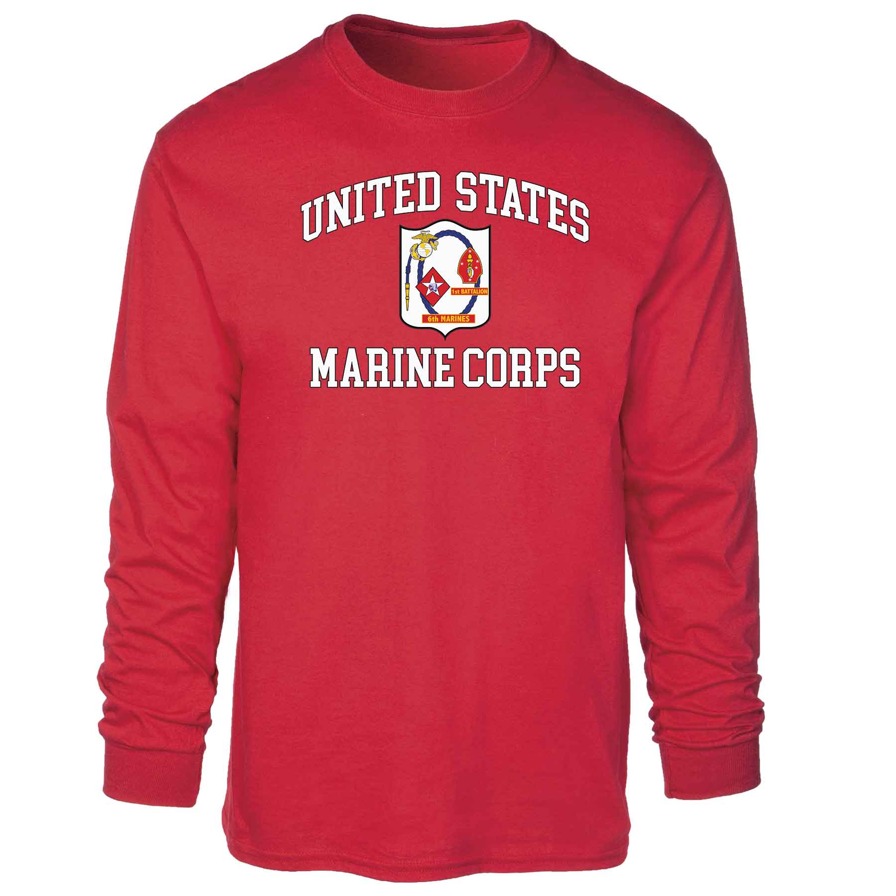 1st Battalion 6th Marines USMC Long Sleeve T-shirt - Image 5