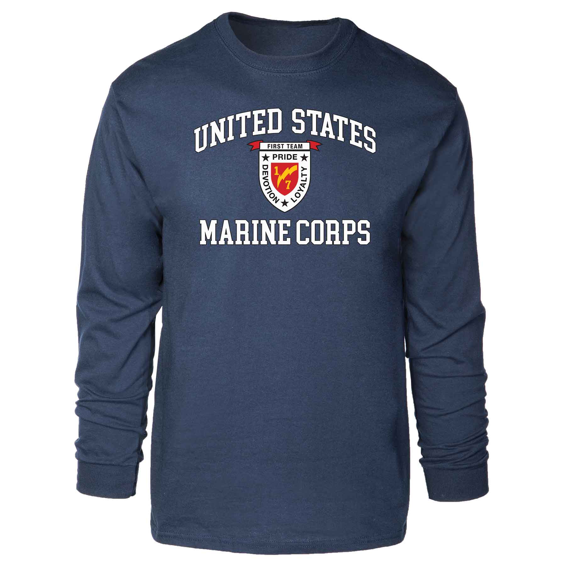 1st Battalion 7th Marines USMC Long Sleeve T-shirt - Image 3