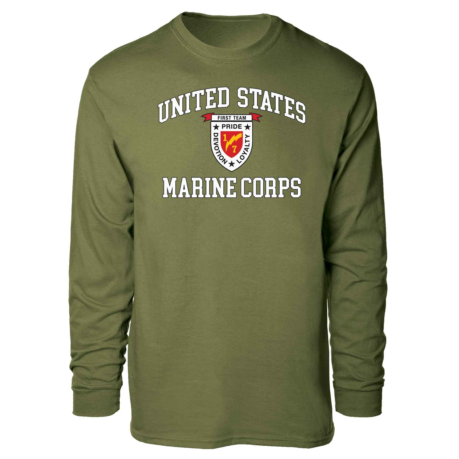 1st Battalion 7th Marines USMC Long Sleeve T-shirt - Image 4