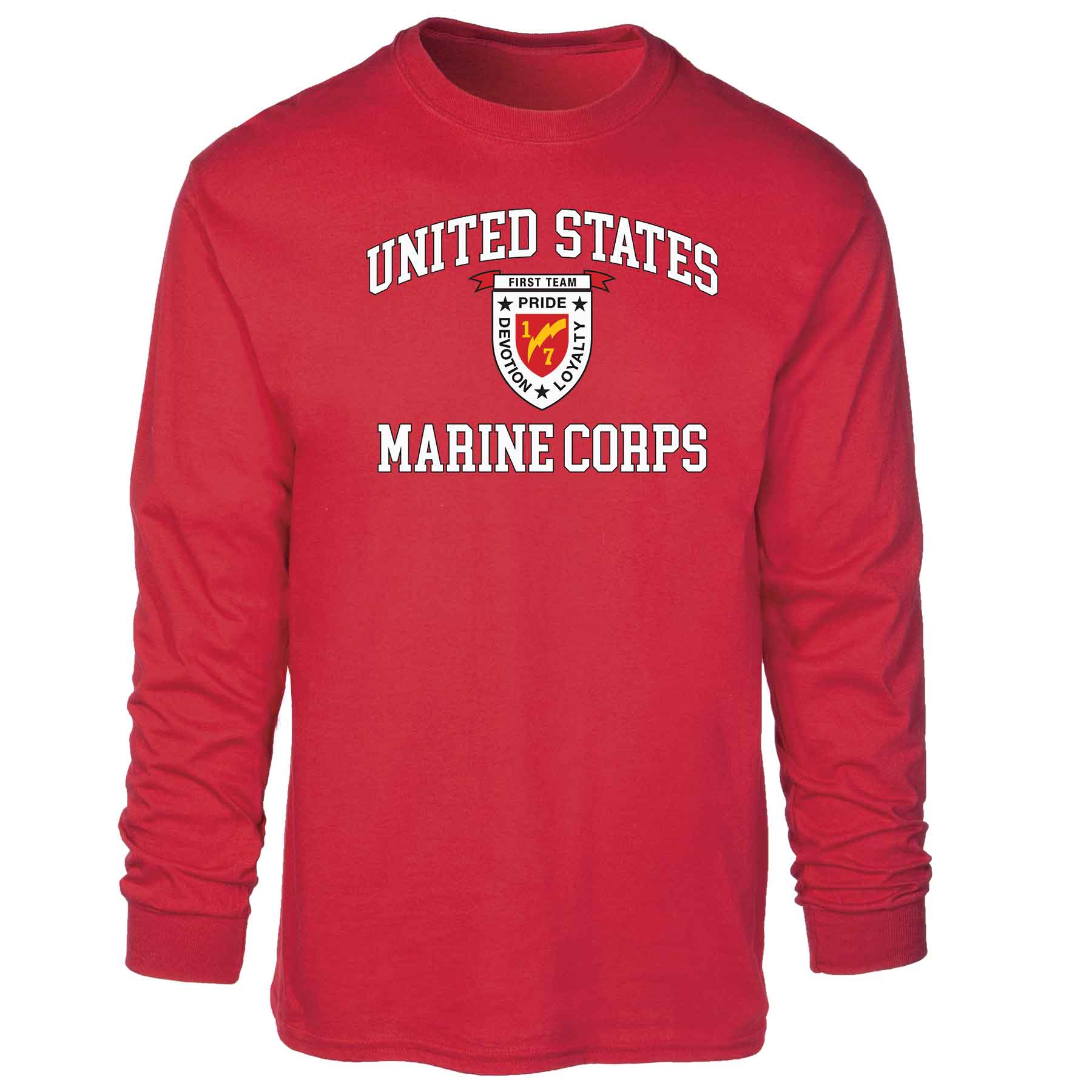 1st Battalion 7th Marines USMC Long Sleeve T-shirt - Image 5