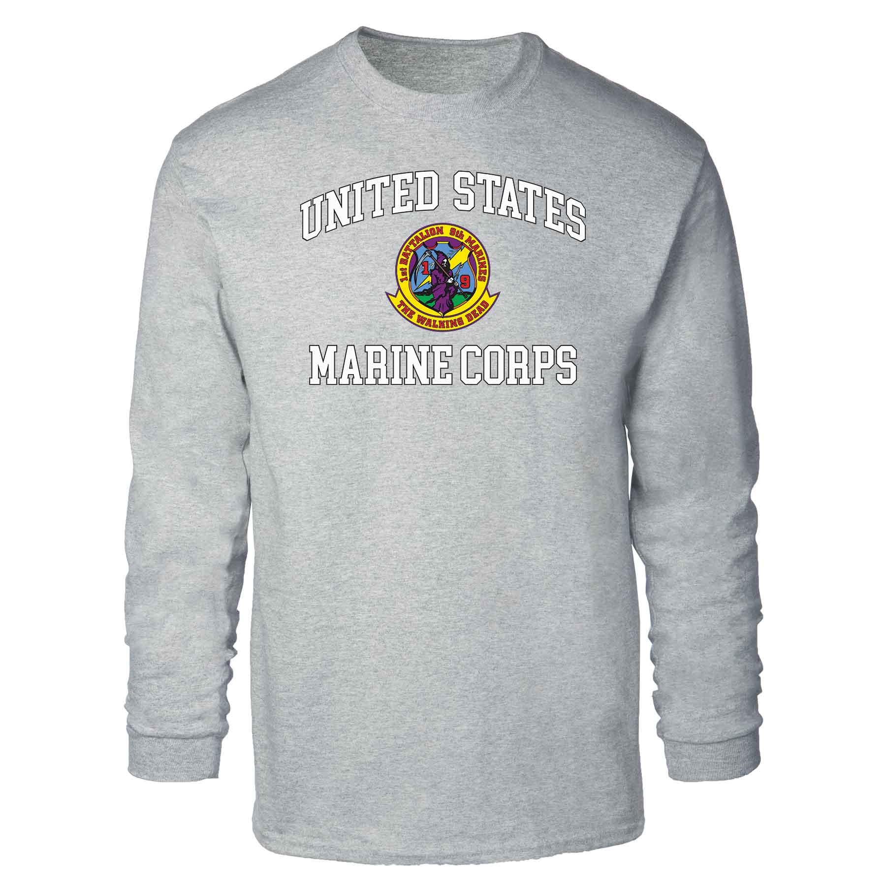 1st Battalion 9th Marines USMC Long Sleeve T-shirt - Image 2