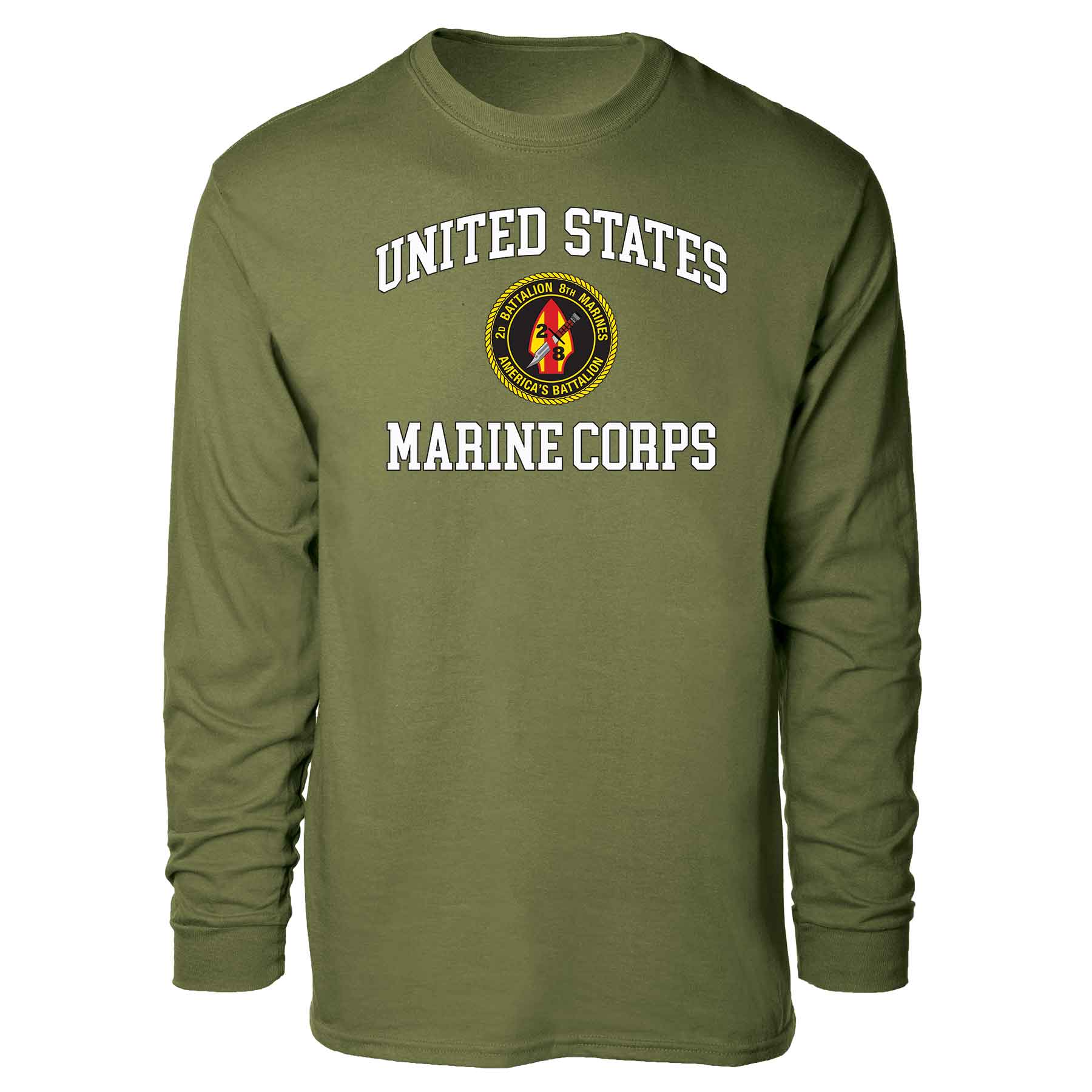2nd Battalion 8th Marines USMC Long Sleeve T-shirt - Image 4