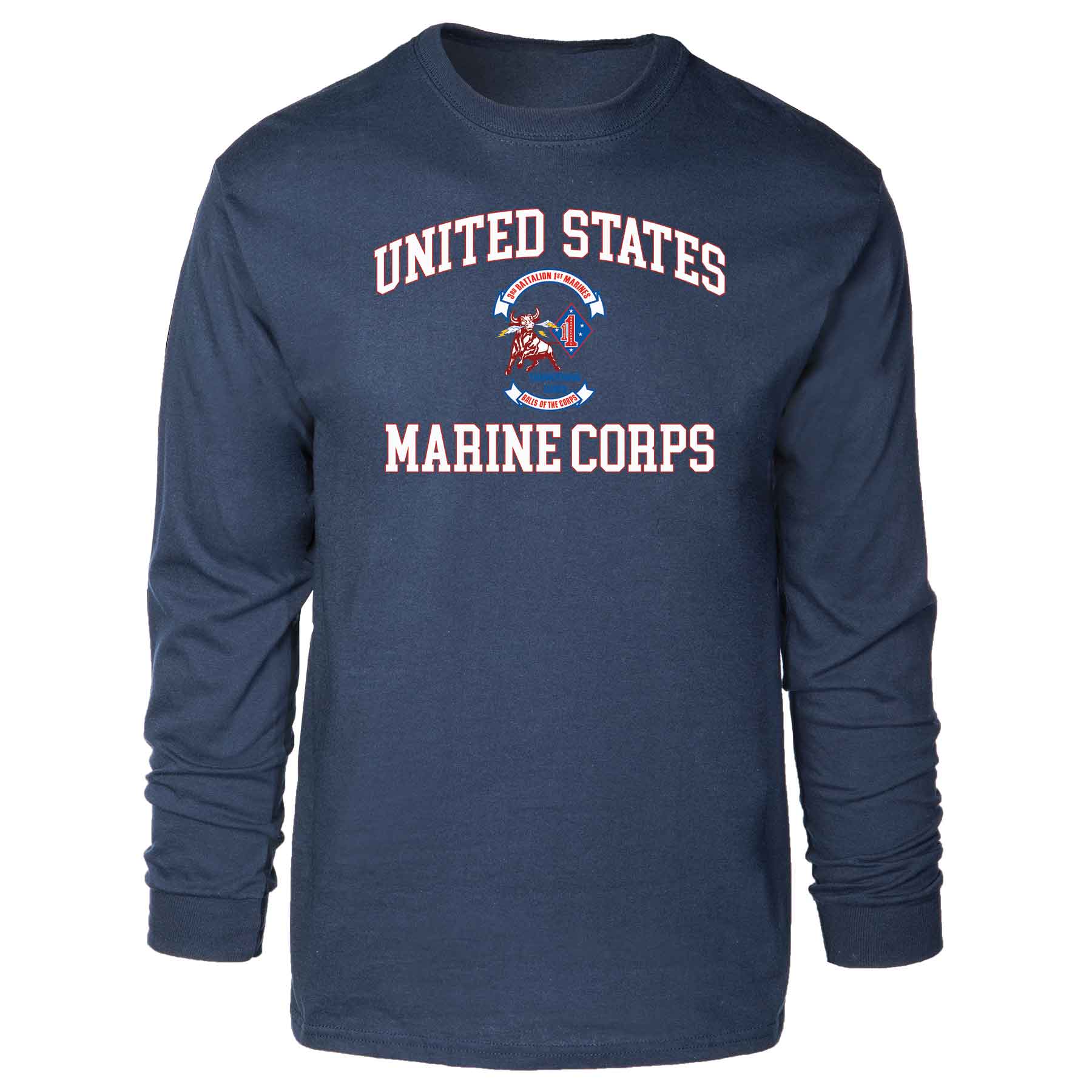 3rd Battalion 1st Marines USMC Long Sleeve T-shirt - Image 3