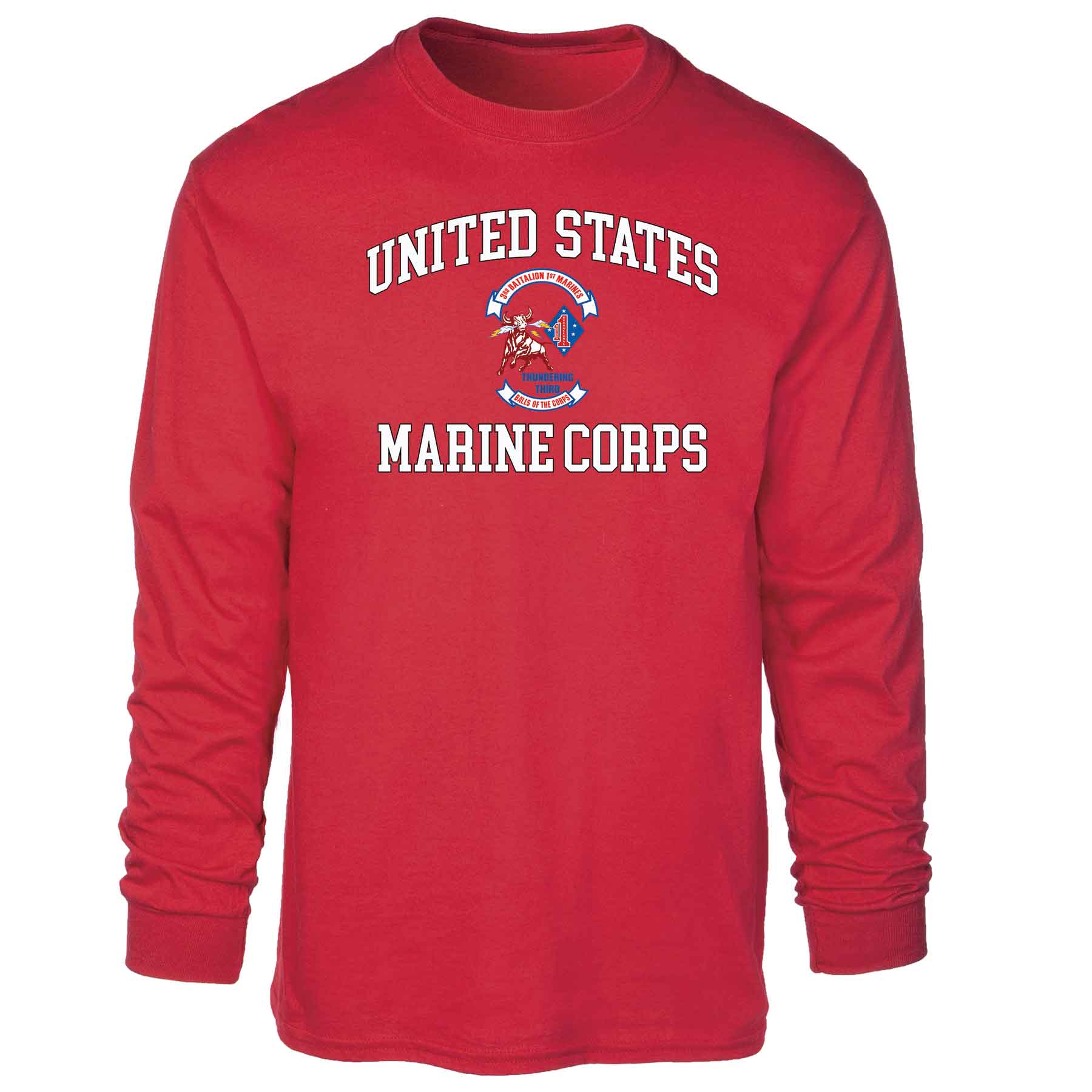 3rd Battalion 1st Marines USMC Long Sleeve T-shirt - Image 5