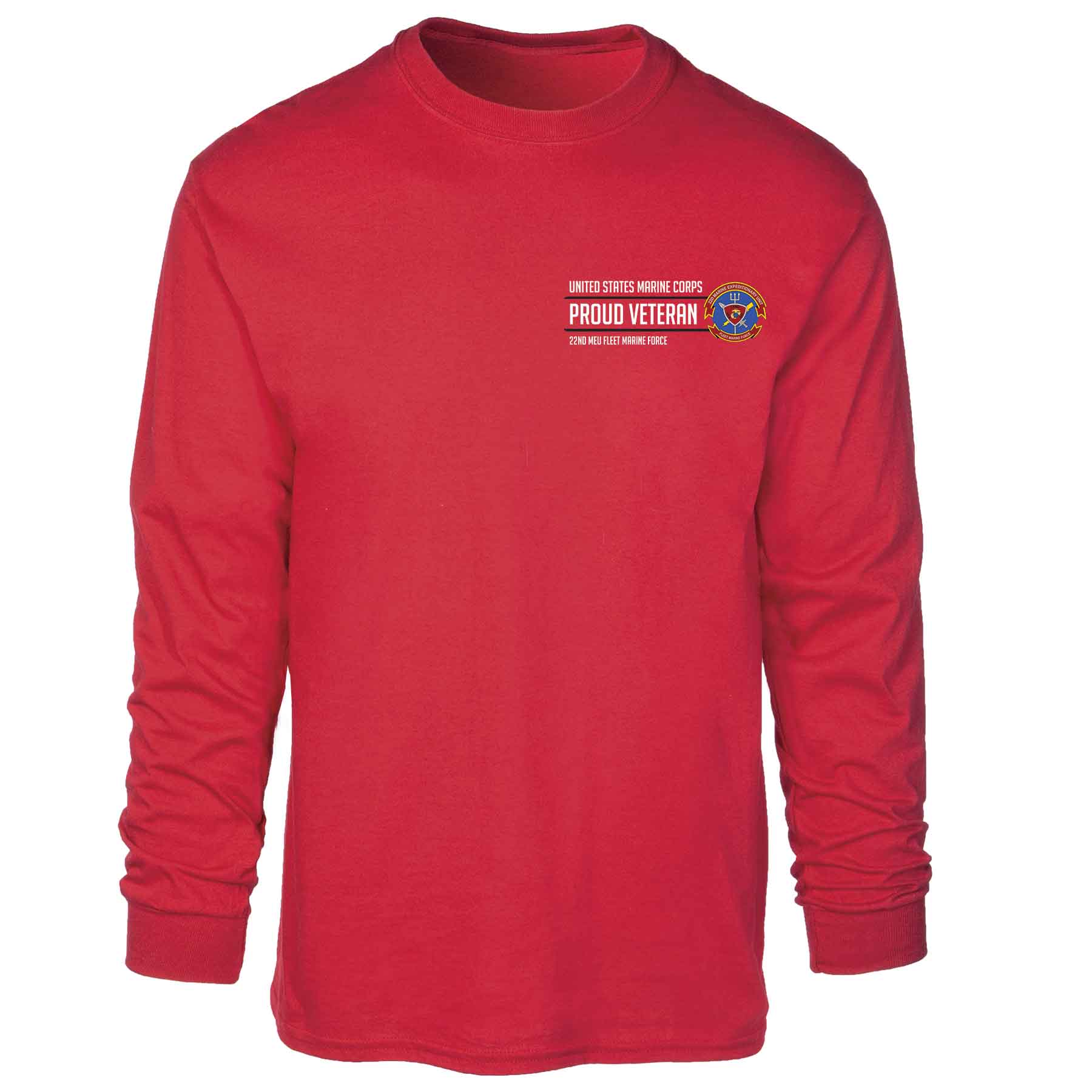 22nd MEU Fleet Marine Force Proud Veteran Long Sleeve T-shirt - Image 5