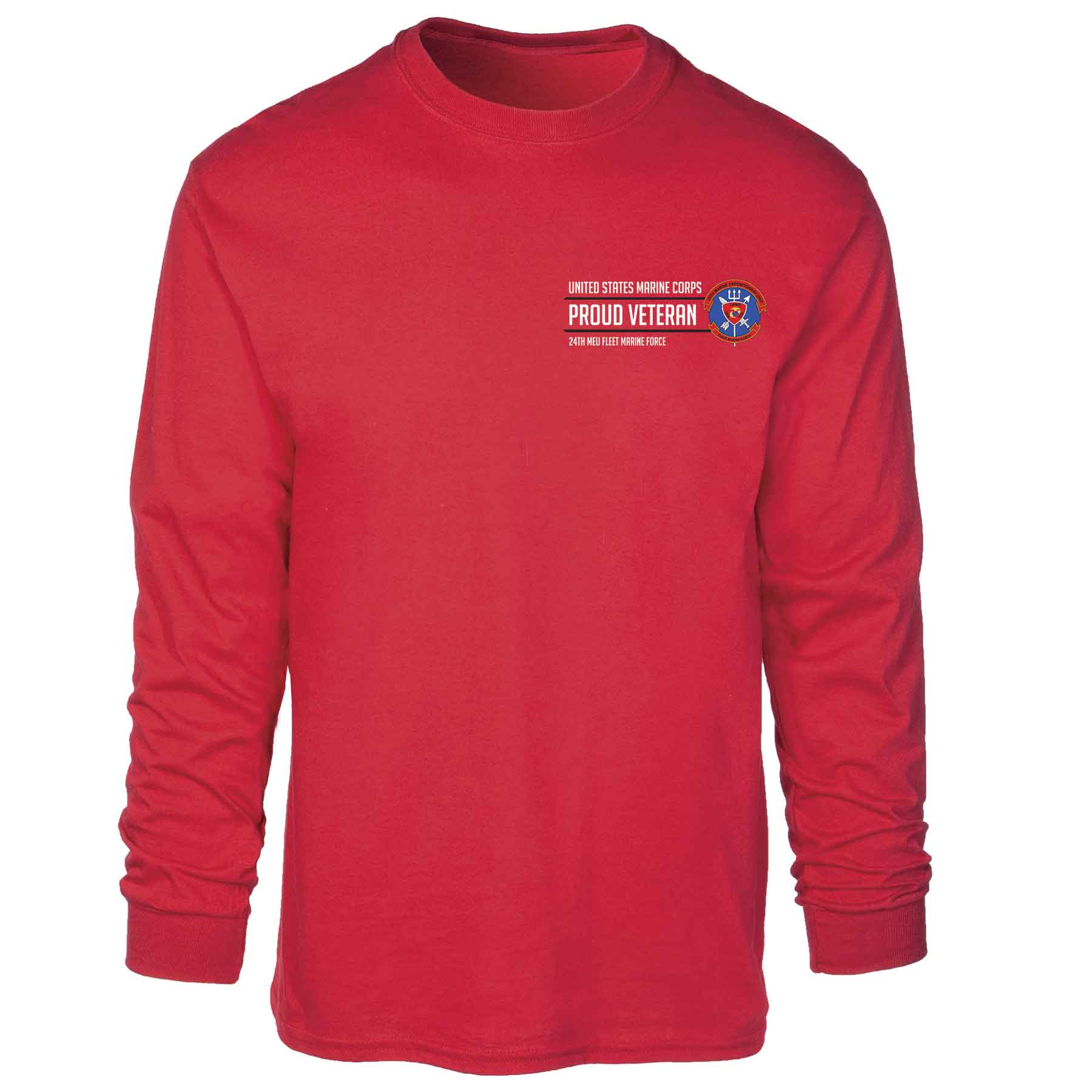24th MEU Fleet Marine Force Proud Veteran Long Sleeve T-shirt - Image 5