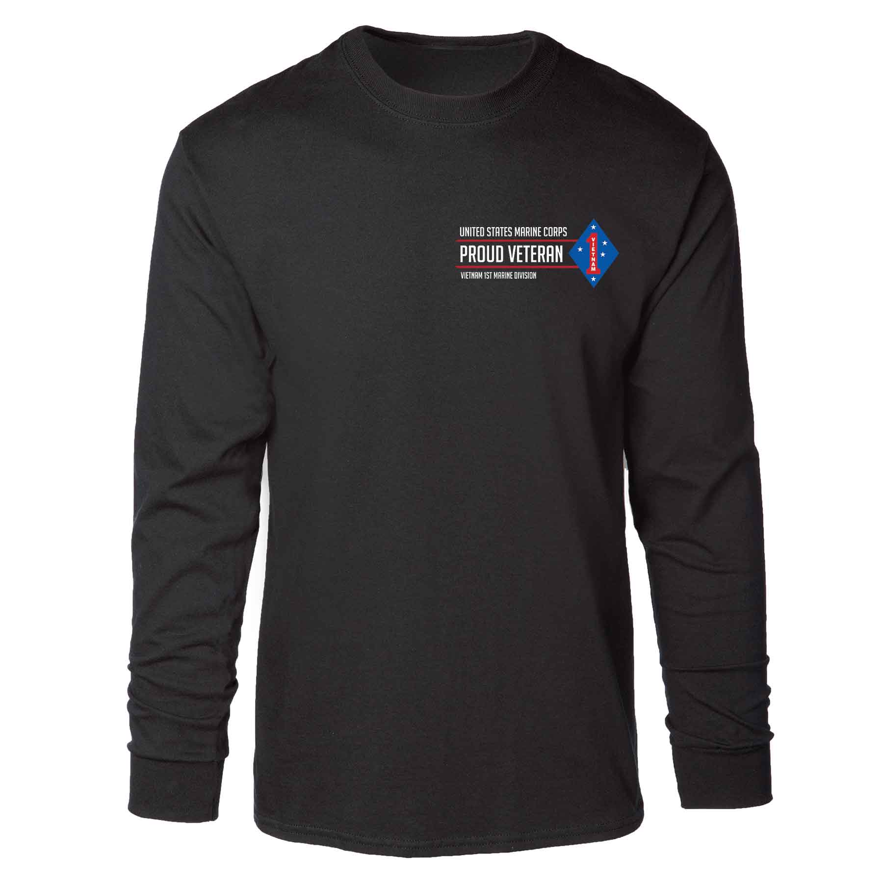 Vietnam 1st Marine Division Proud Veteran Long Sleeve T-shirt