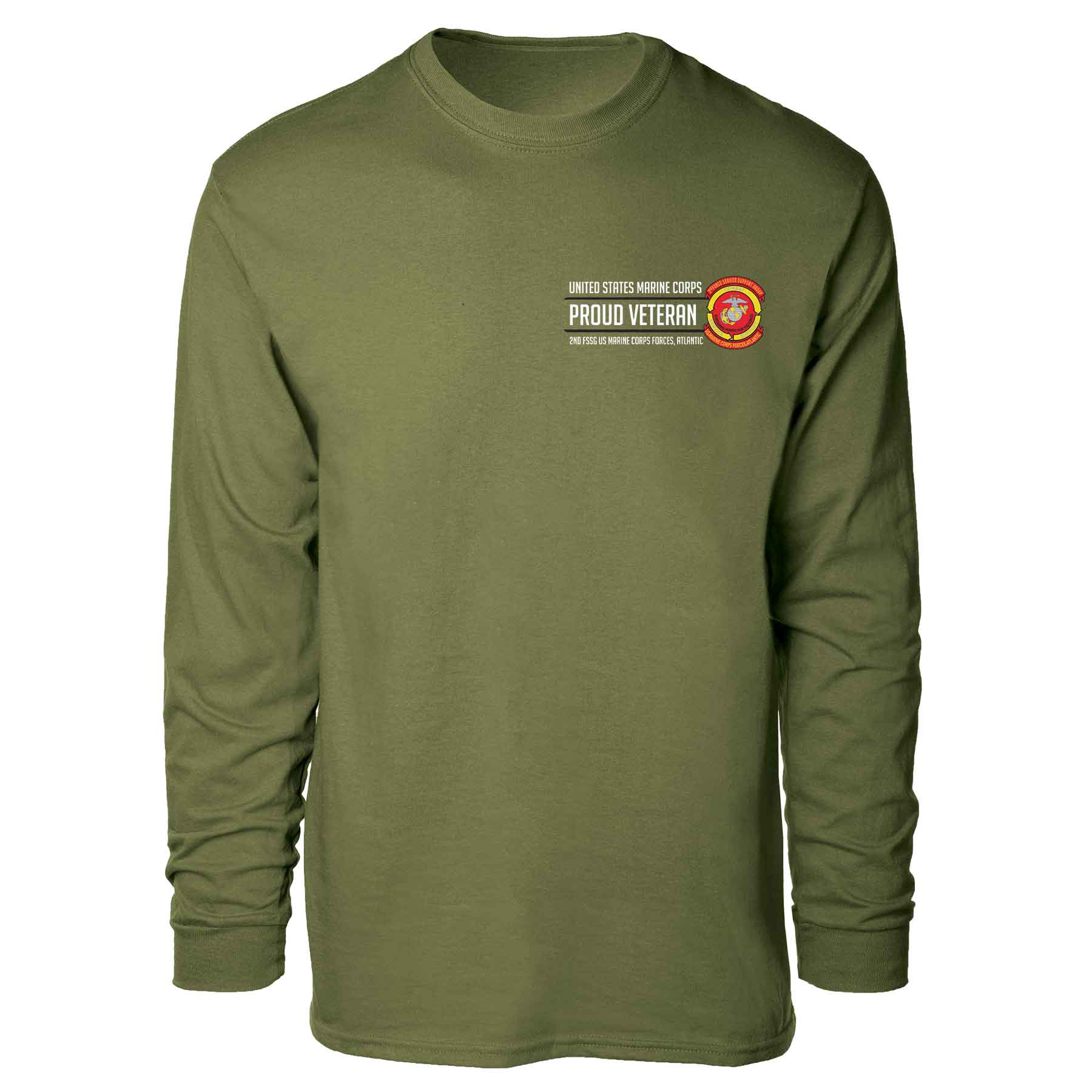 2nd FSSG US Marine Corps Proud Veteran Long Sleeve T-shirt - Image 4