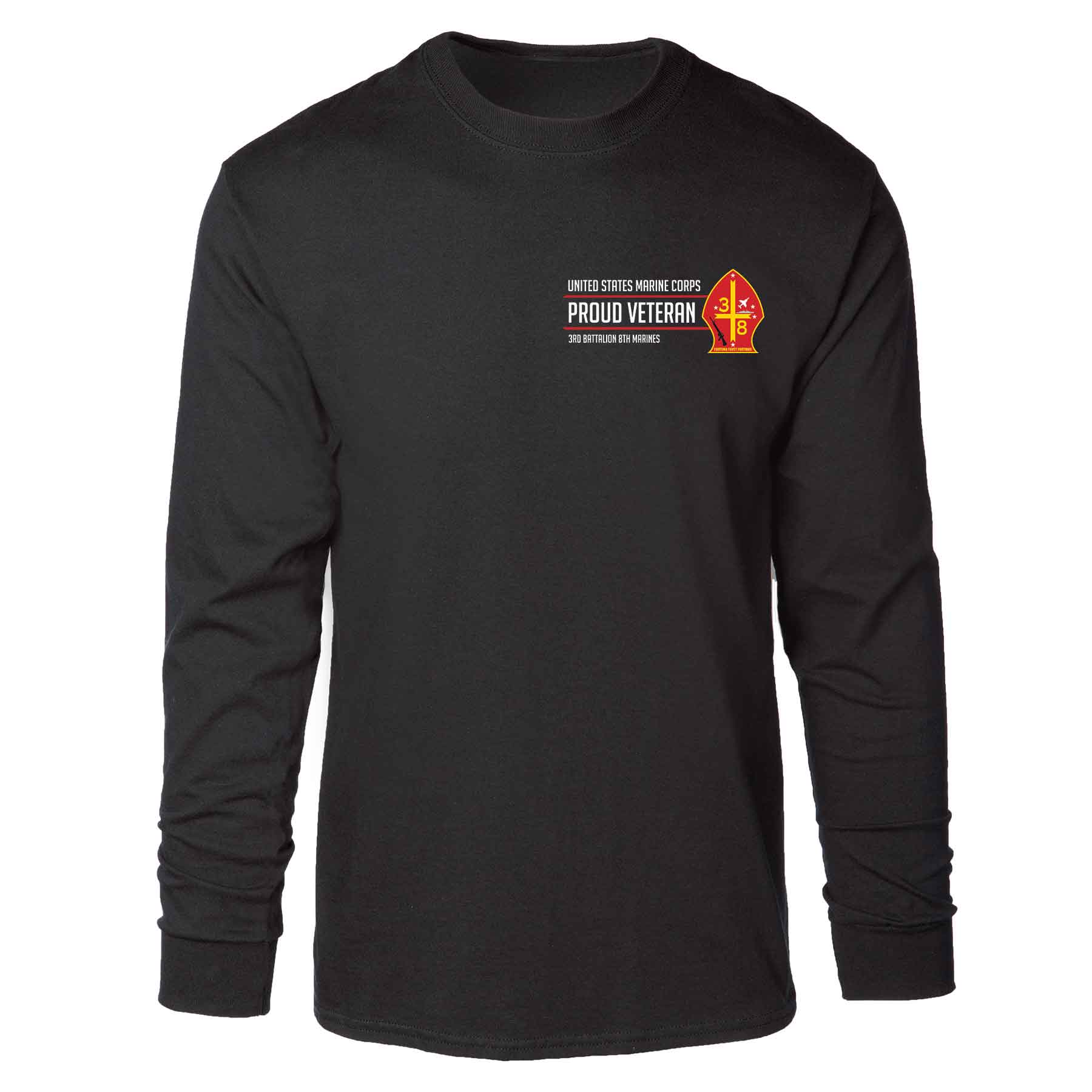 3rd Battalion 8th Marines Proud Veteran Long Sleeve T-shirt