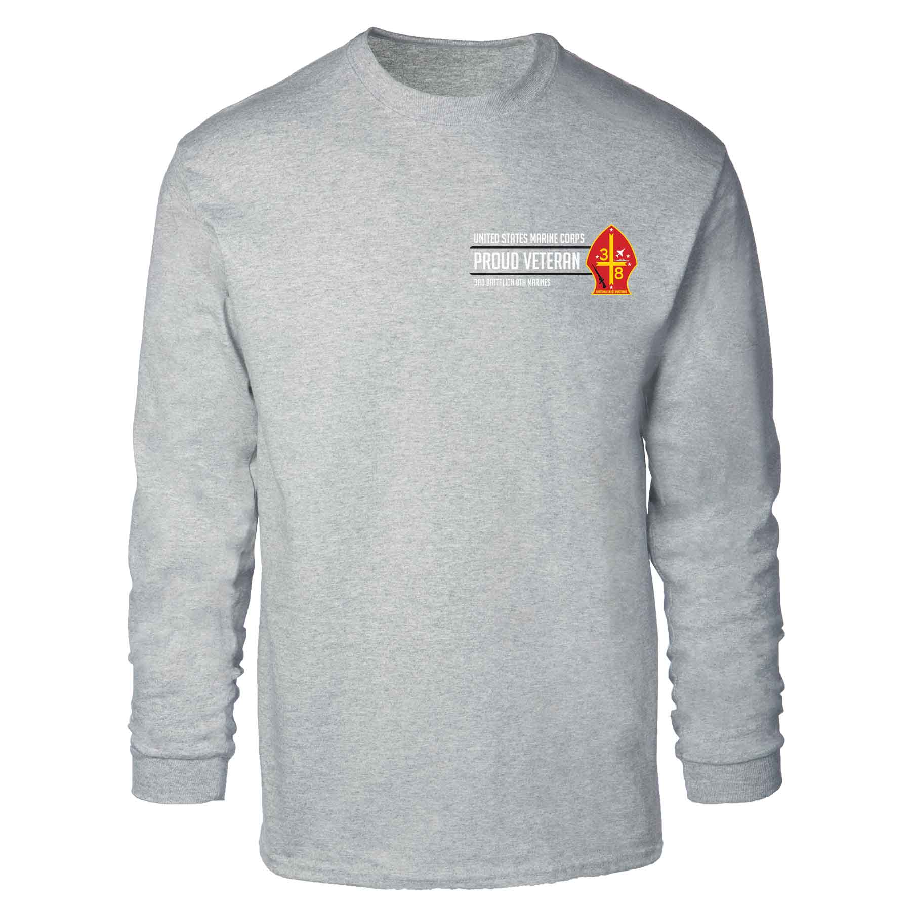 3rd Battalion 8th Marines Proud Veteran Long Sleeve T-shirt - Image 2
