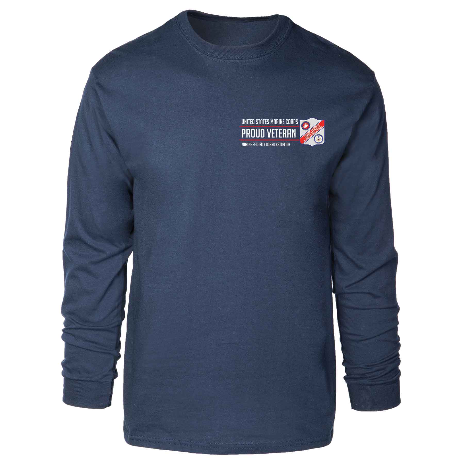 Marine Security Guard Proud Veteran Long Sleeve T-shirt - Image 3