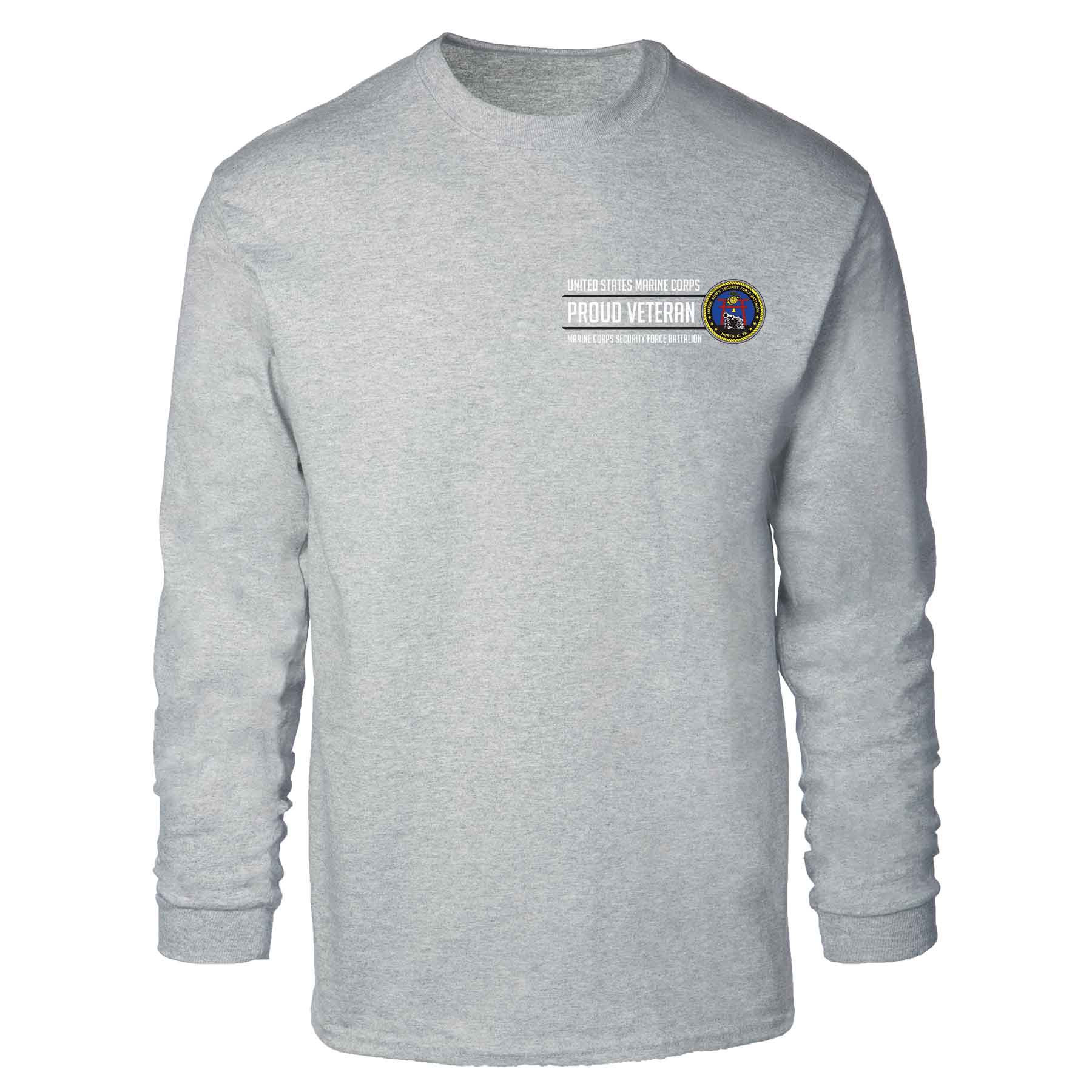 Marine Corps Security Force Proud Veteran Long Sleeve T-shirt - Image 2