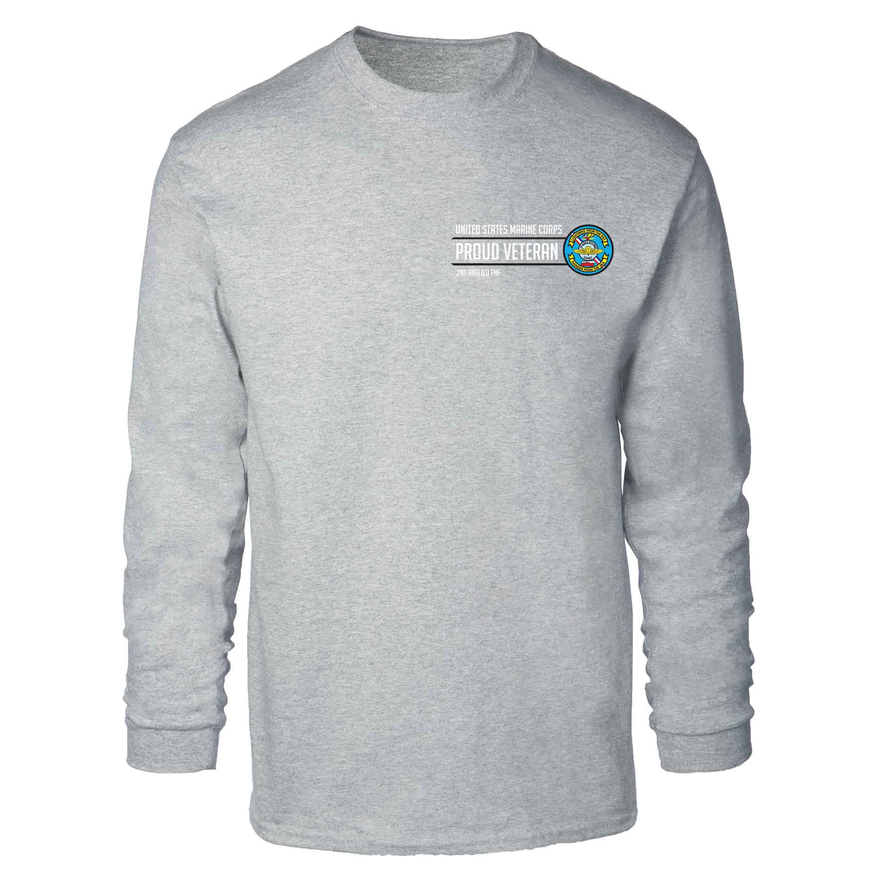 2D Anglico FMF Proud Veteran Long Sleeve T-shirt - Image 2