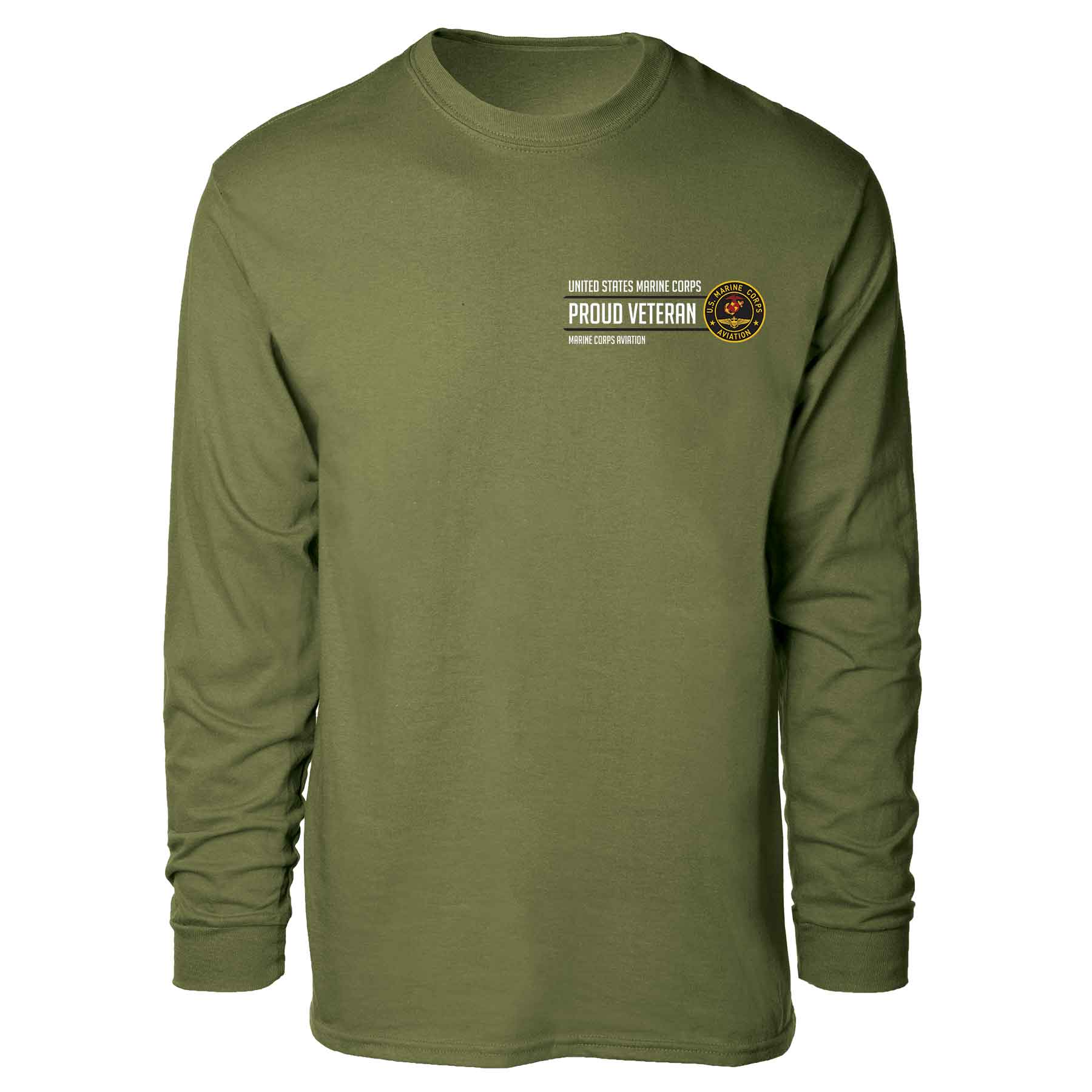 Marine Corps Aviation Proud Veteran Long Sleeve T-shirt - Image 4