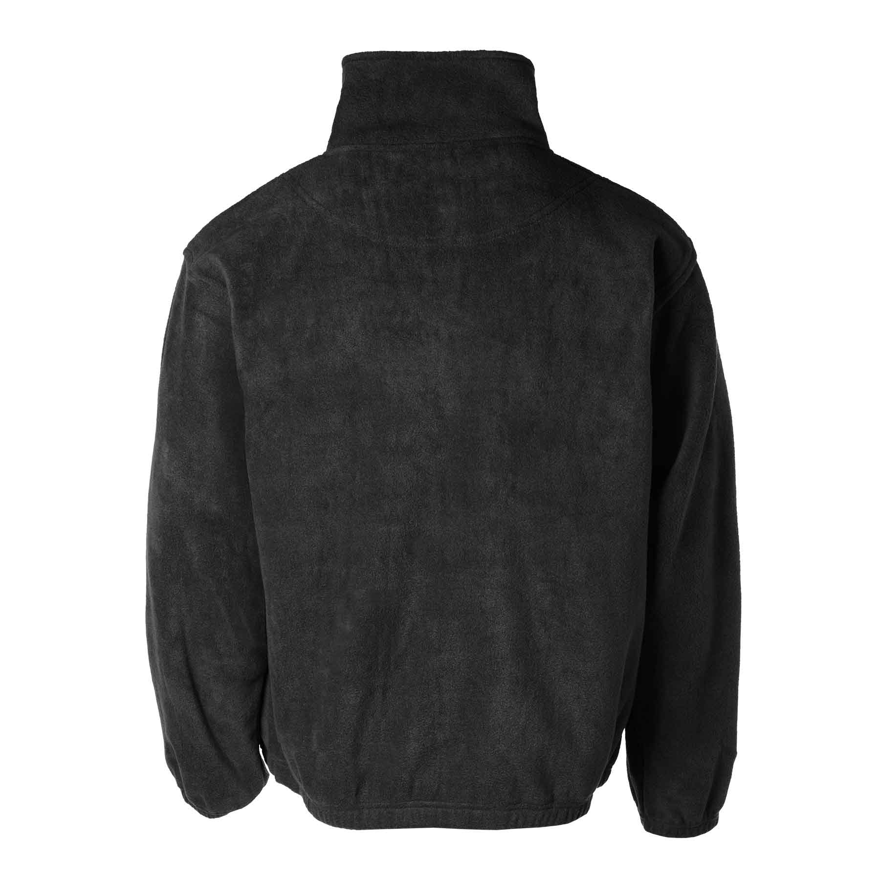 Marine Corps MOS Embroidered Fleece Full Zip - Black with Gray - Image 2