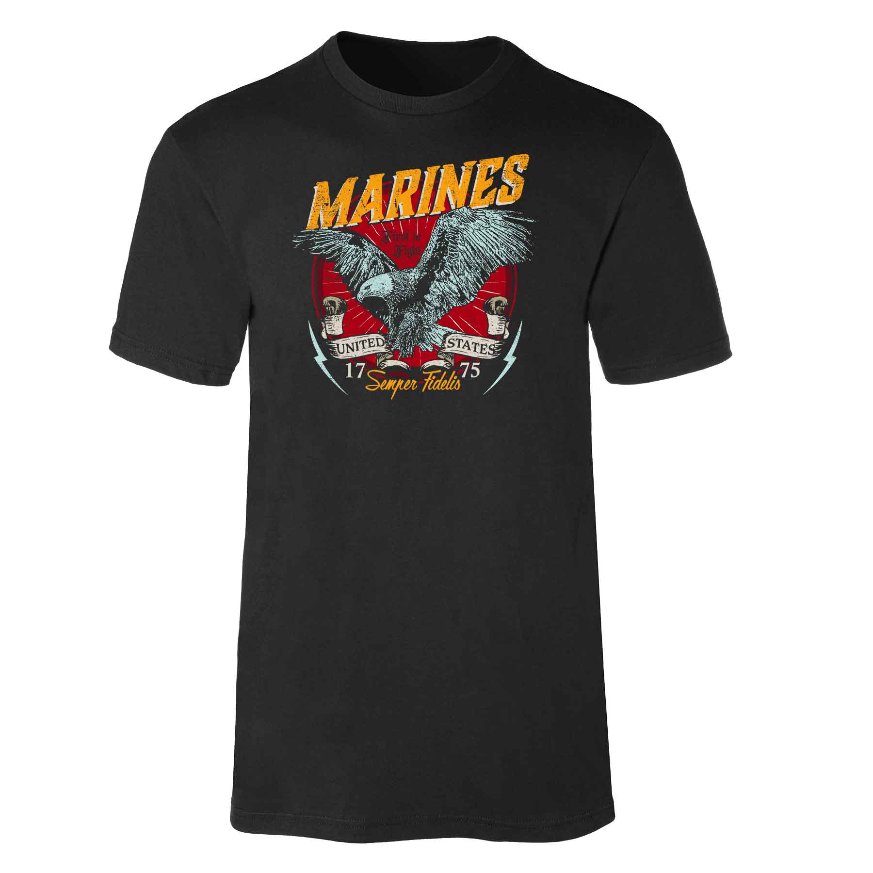 Marines First To Fight Eagle T-shirt - Image 4