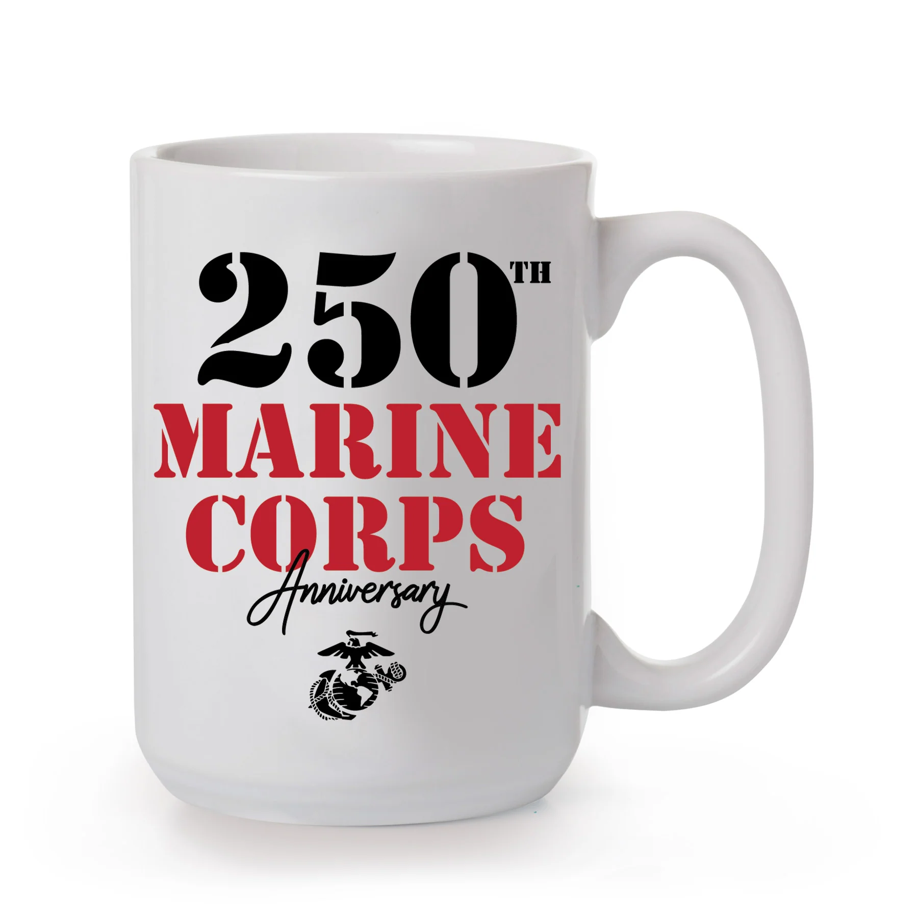 USMC 250th Anniversary Stencil Mug