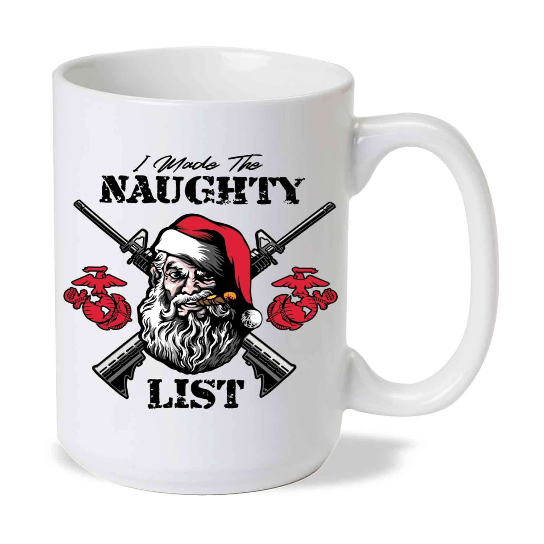 I Made The Naughty List USMC Christmas Mug