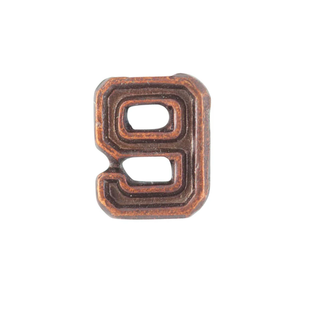 Bronze Numeral 9