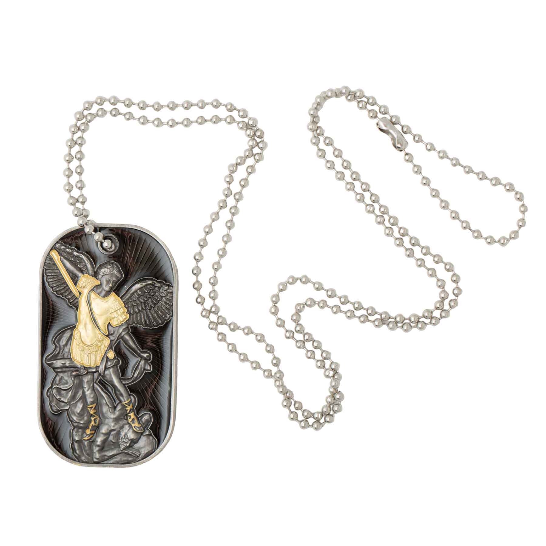 St. Michael Dog Tag Pendant - Image 2