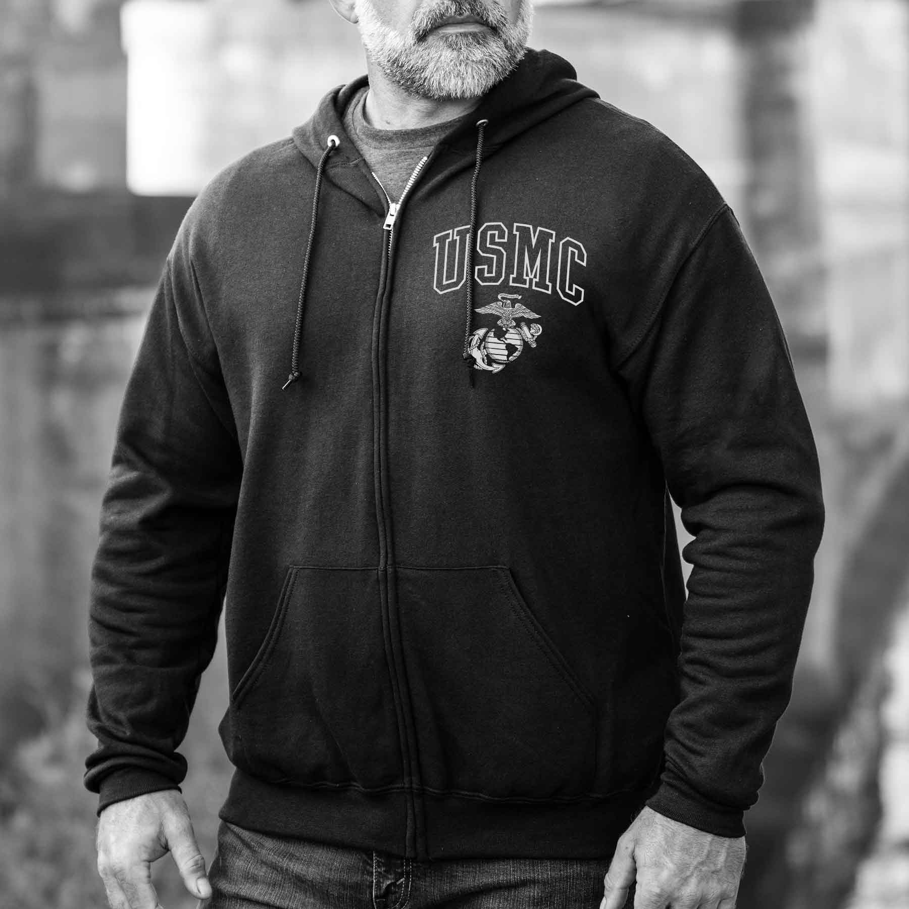 USMC EGA Full-Zip Hoodie - Image 2