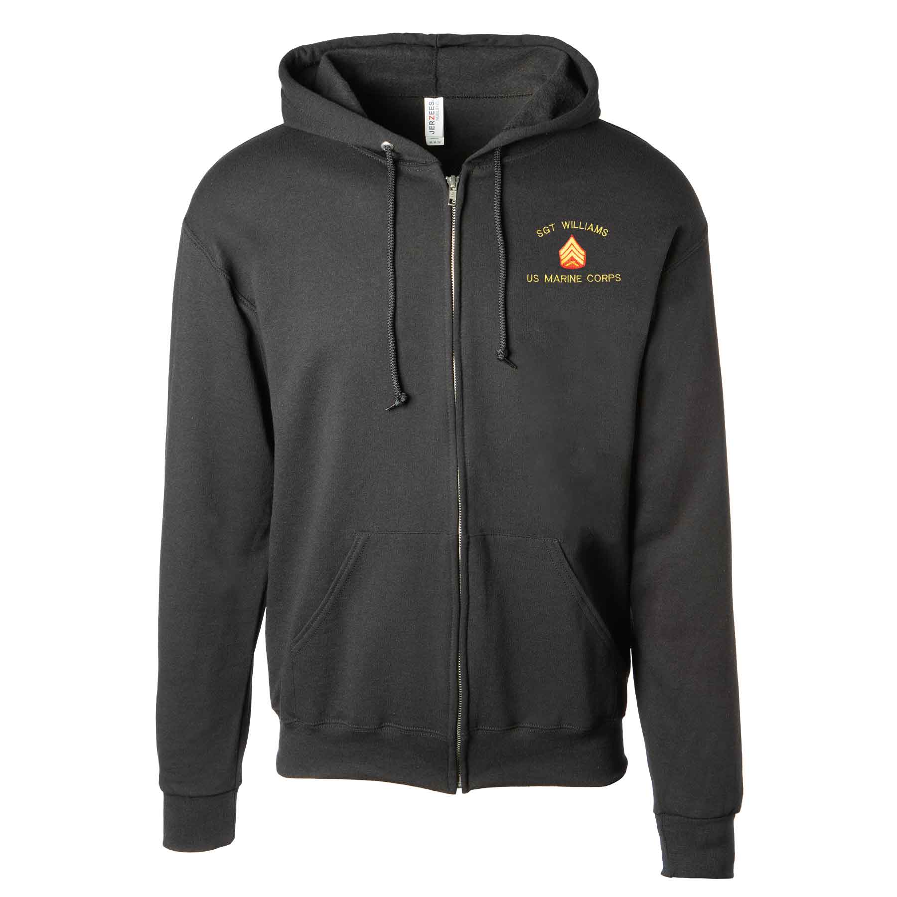Personalized Embroidered Marine Corps Full-Zip Hoodie