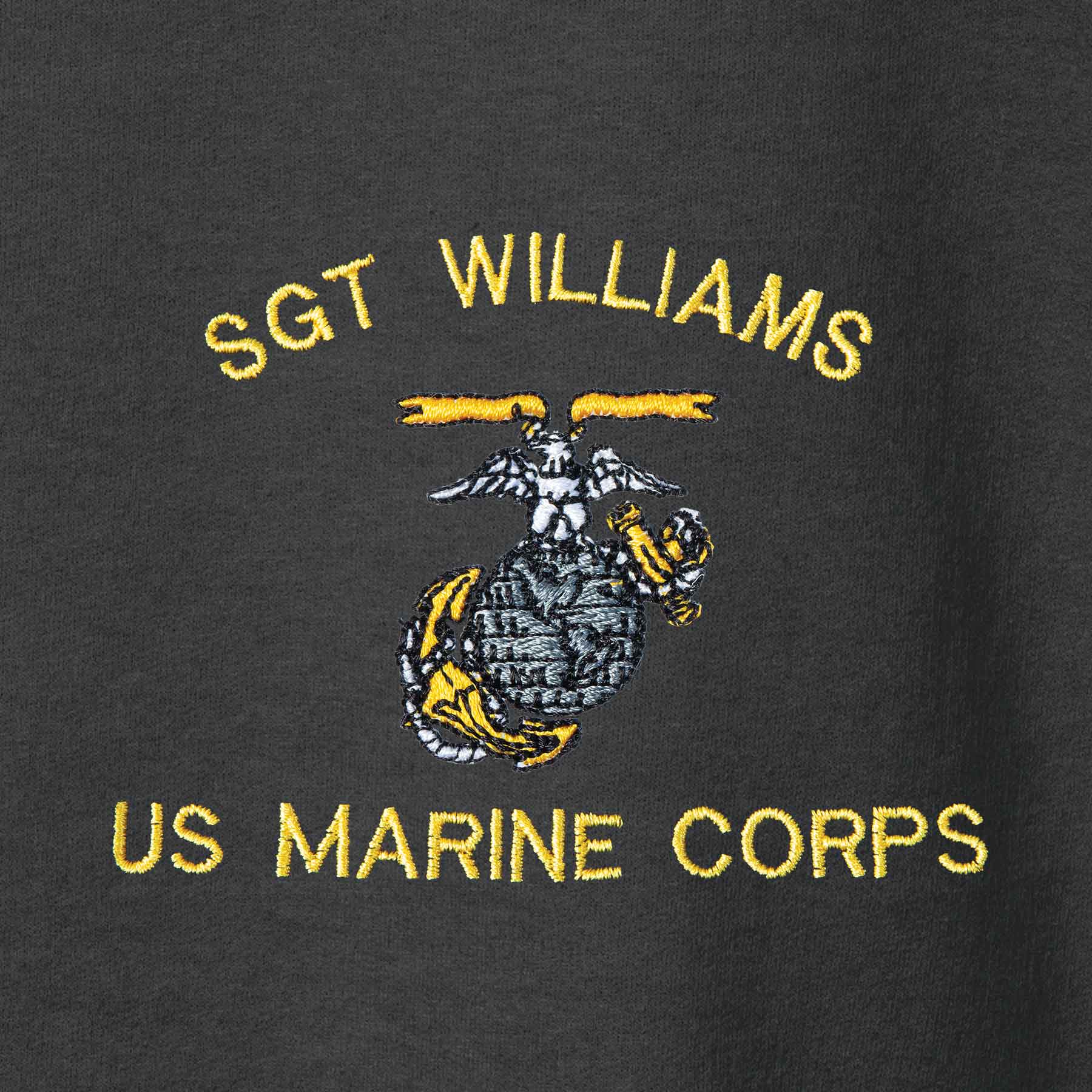 Personalized Embroidered Marine Corps Full-Zip Hoodie - Image 3
