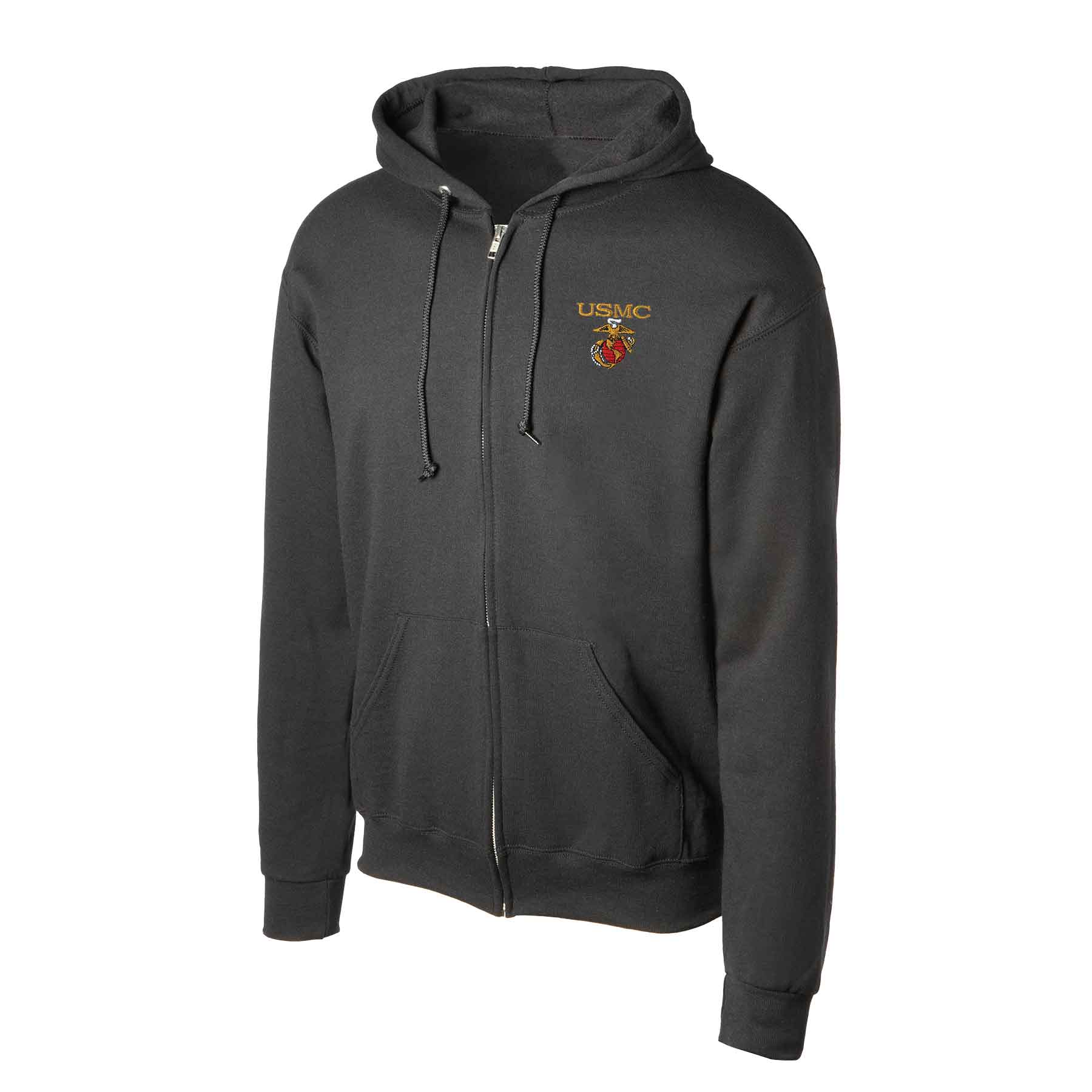 Personalized Embroidered Marine Corps Full-Zip Hoodie - Image 7