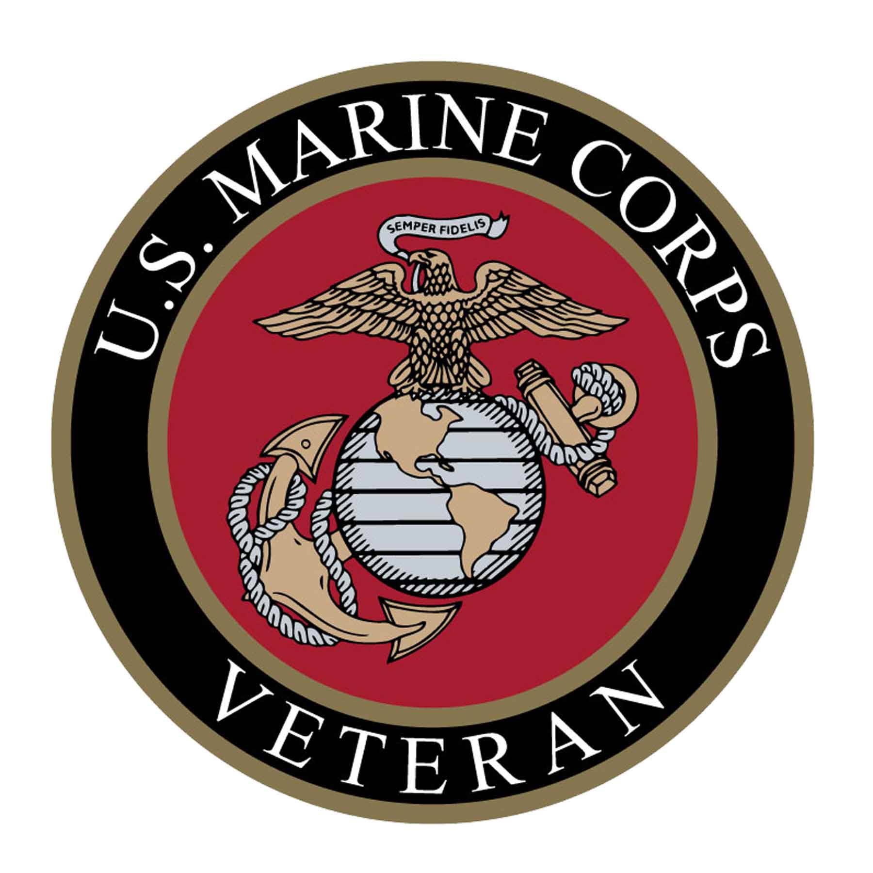 USMC Veteran 10 inch Patch