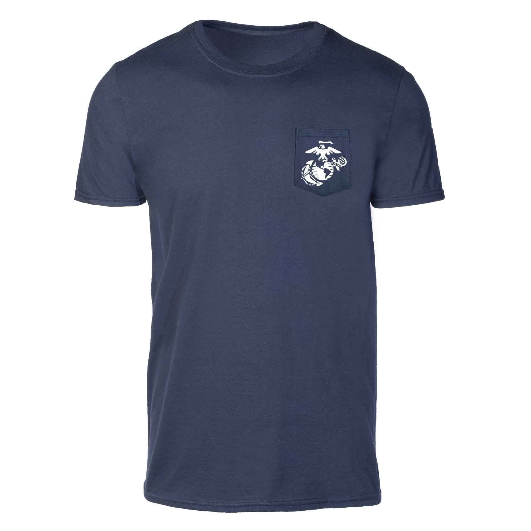 Dress Blues Bulldog Back With Front Pocket T-shirt - Image 7