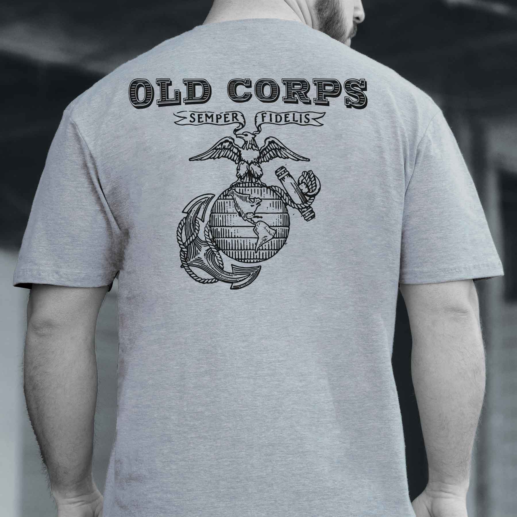 EGA Old Corps Back With Front Pocket T-shirt - Image 2