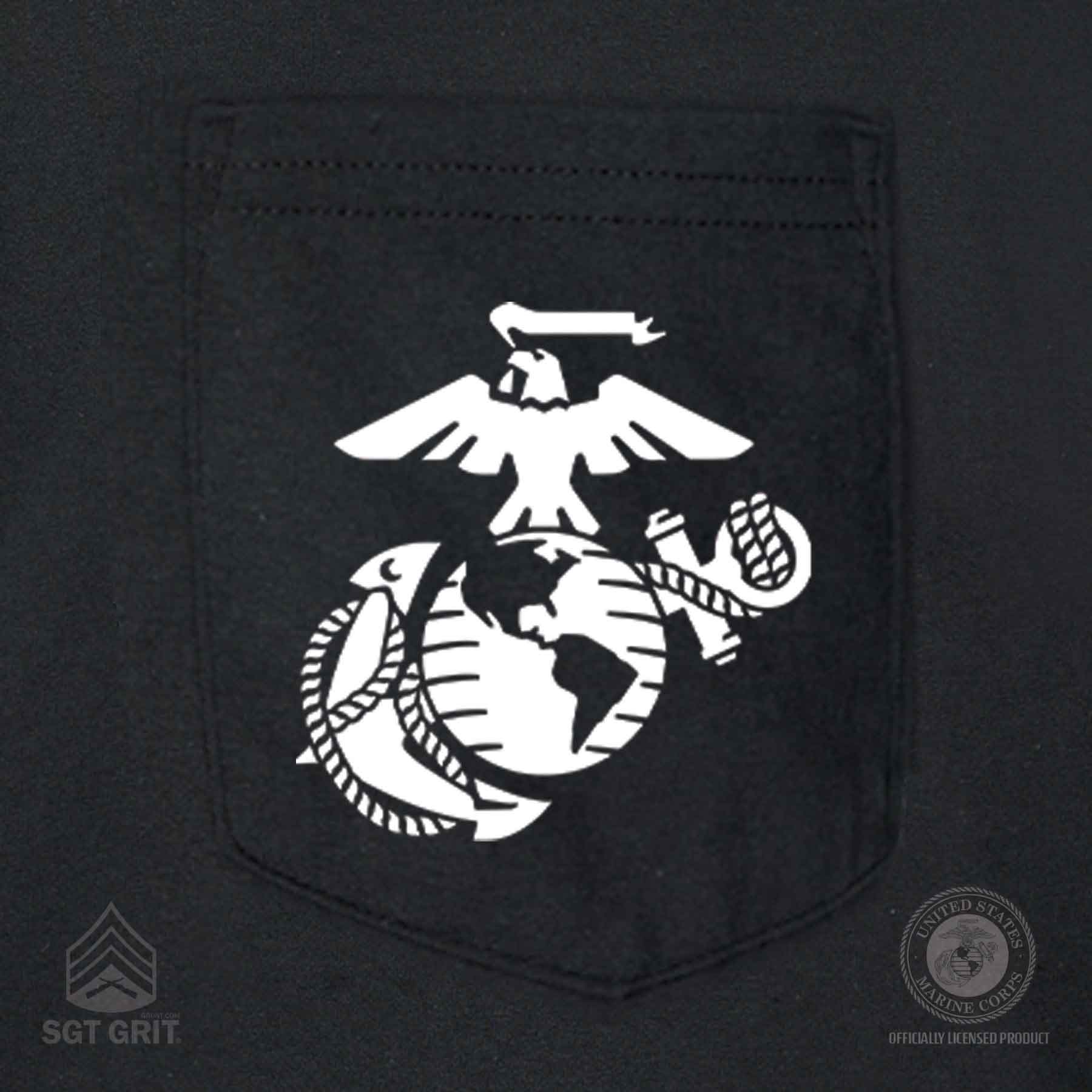 Marines Smile Back With Front Pocket T-shirt - Image 3