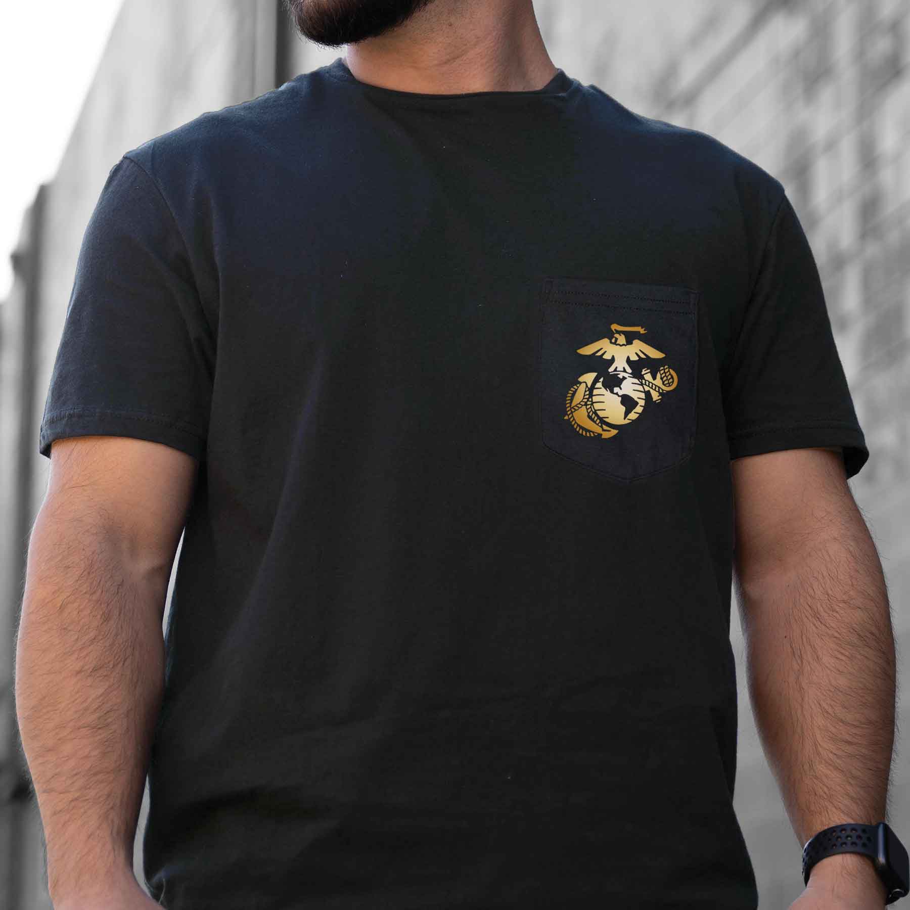 Western Jarhead Back With Front Pocket T-shirt - Image 2