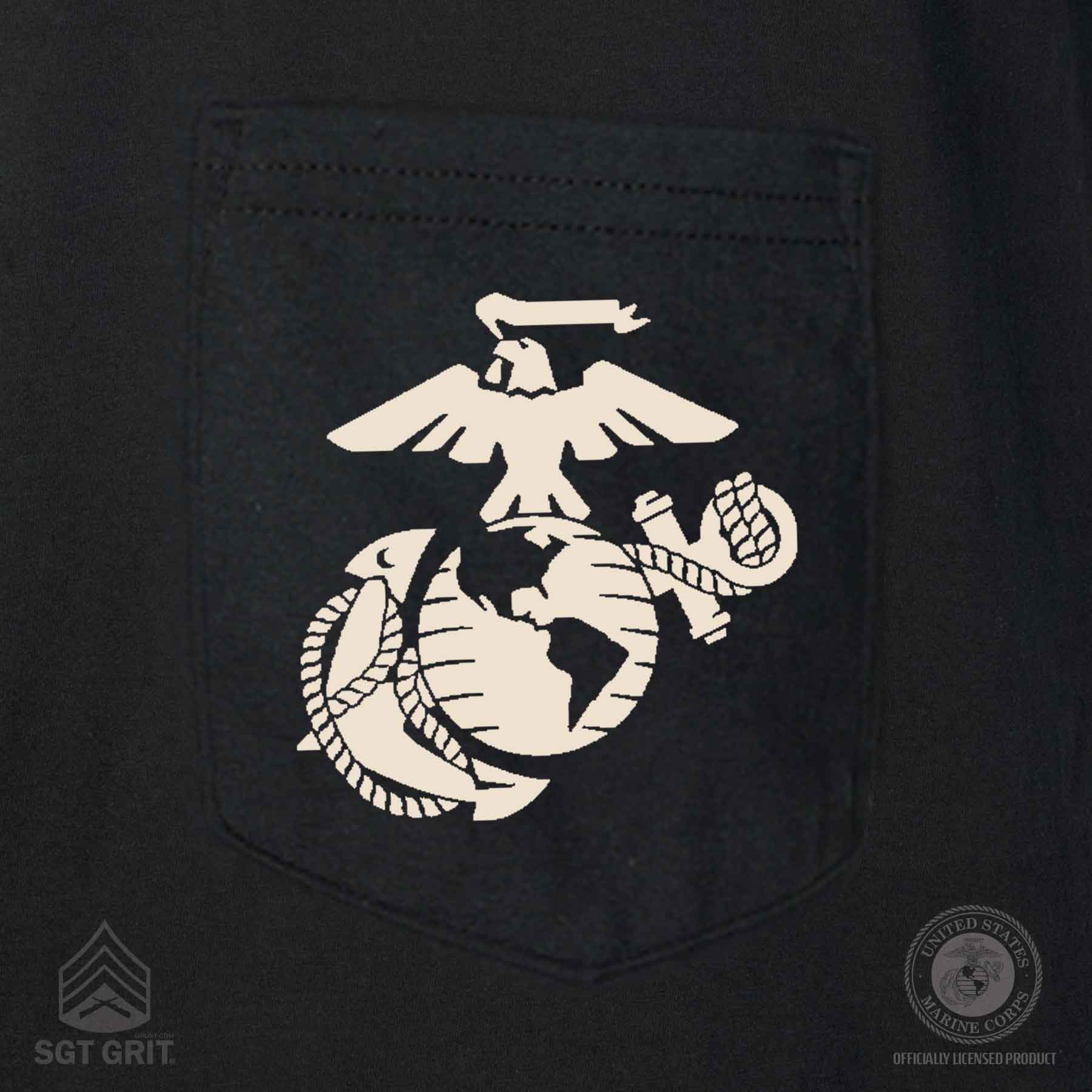 1775 Devil Dogs Back With Front Pocket T-shirt - Image 3