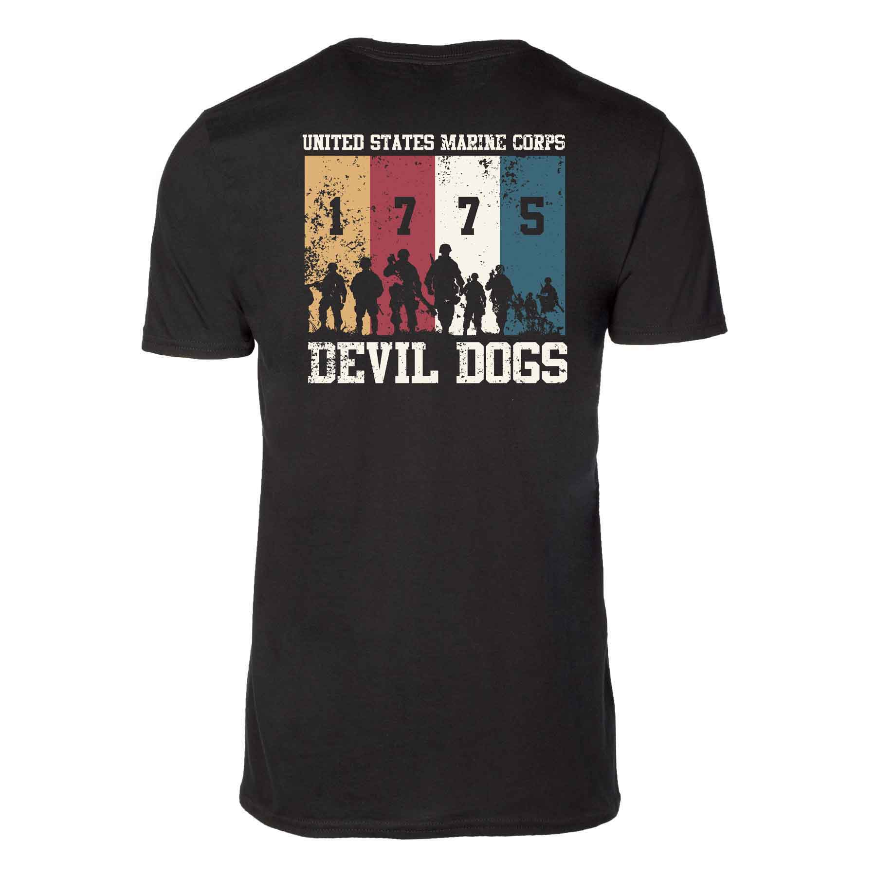 1775 Devil Dogs Back With Front Pocket T-shirt - Image 8