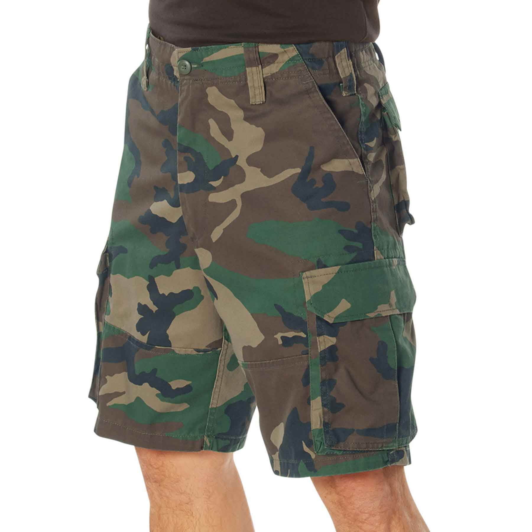 VINTAGE WOODLAND CAMO CARGO SHORTS - Image 3