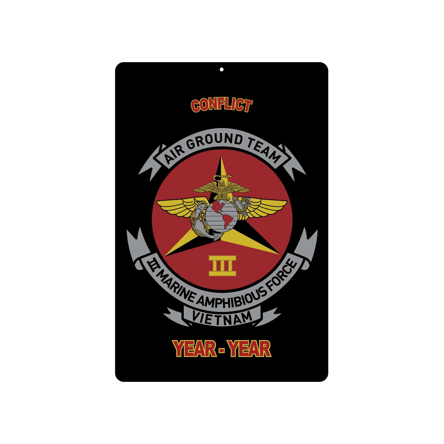 III MAF Air Ground Team Vietnam Metal Sign - Image 2