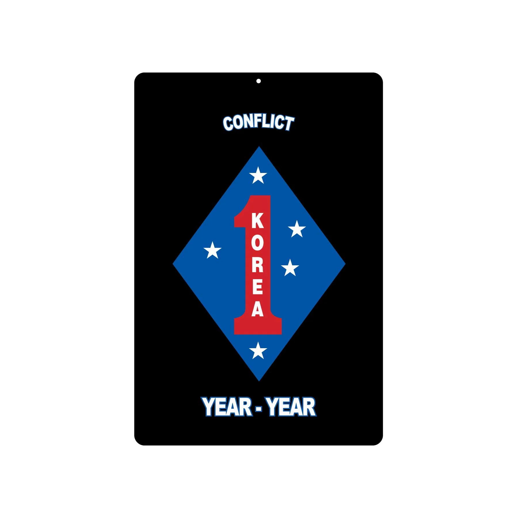 Korea 1st Marine Division Metal Sign - Image 2