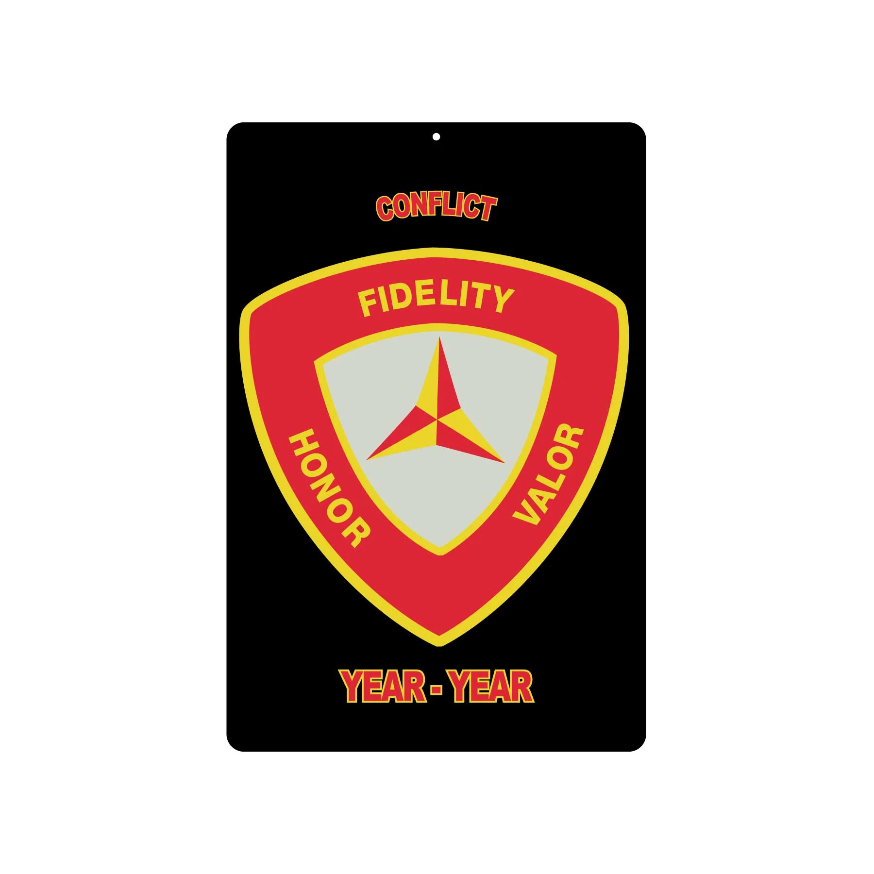 3rd Marine Division Metal Sign- White - Image 2