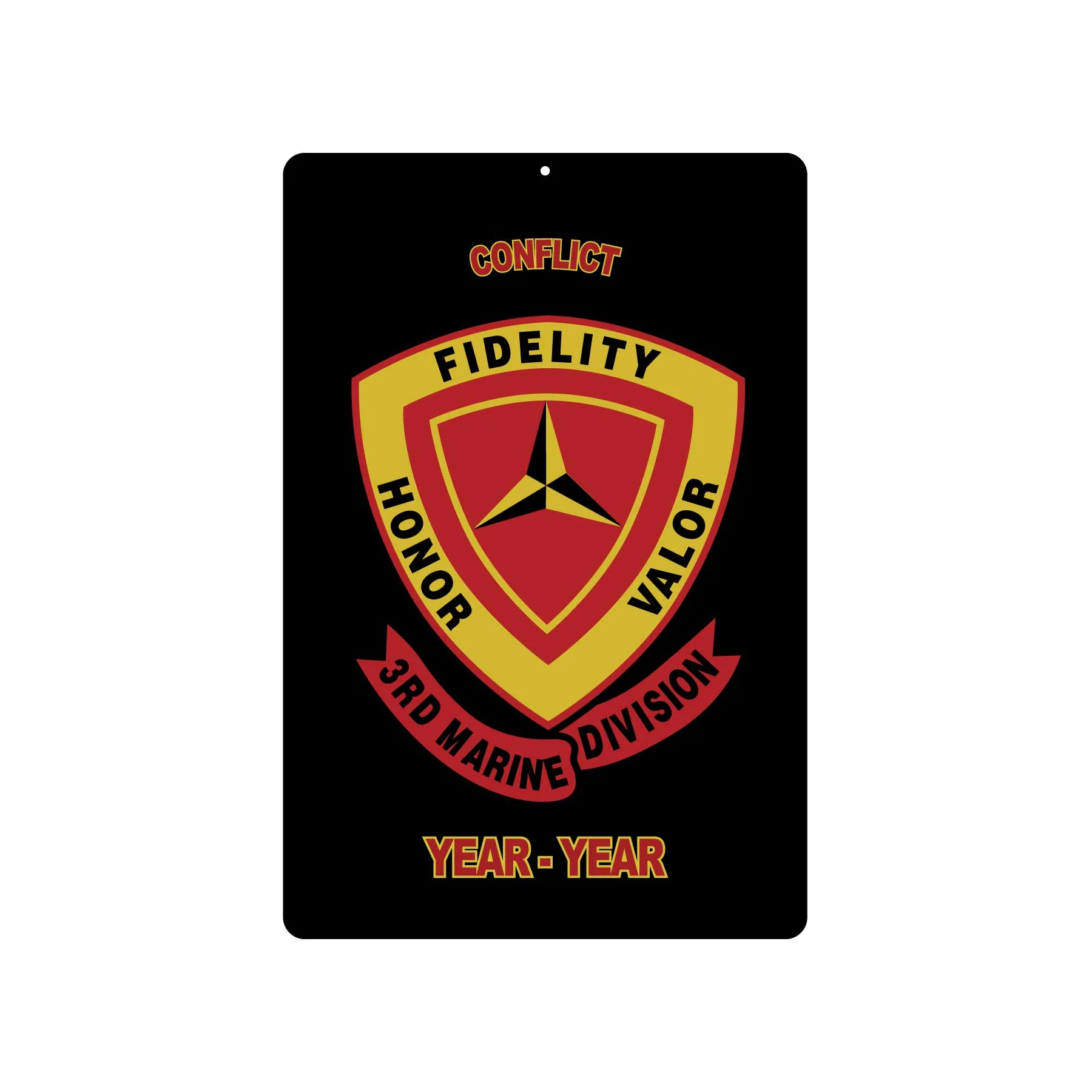 3rd Marine Division (Alternate Design 2) Metal Sign - Image 2