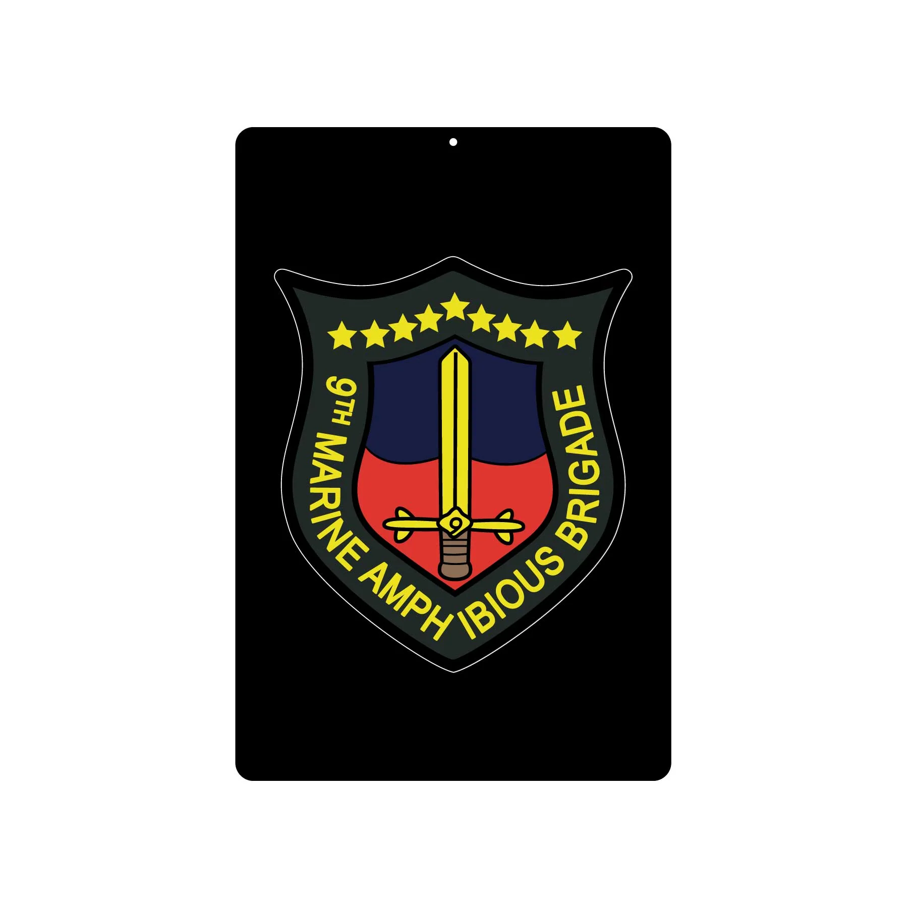 9th Marine Amphibious Brigade Metal Sign