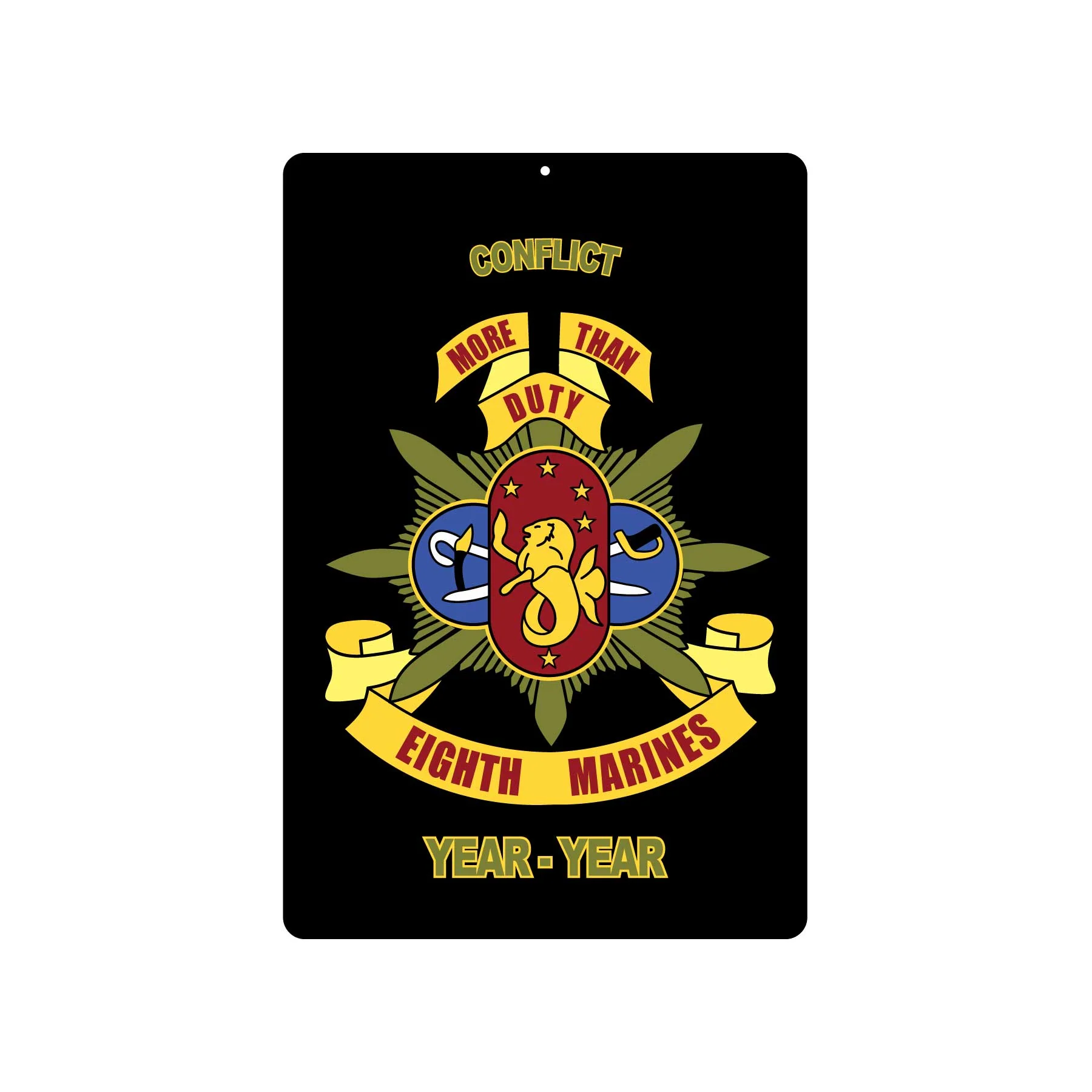 8th Marines Regimental Metal Sign - Image 2
