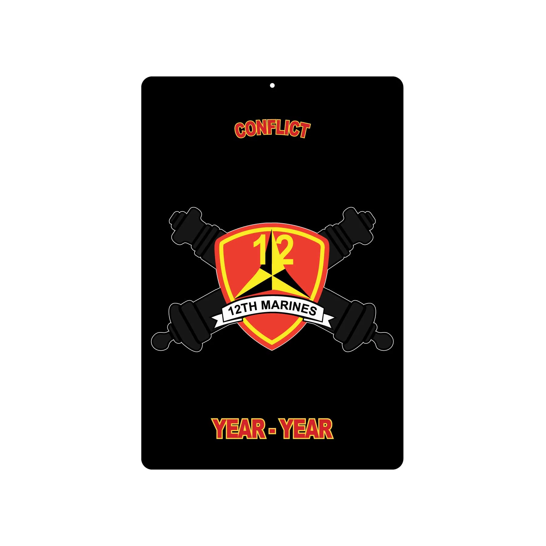 12th Marines Regimental Metal Sign - Image 2