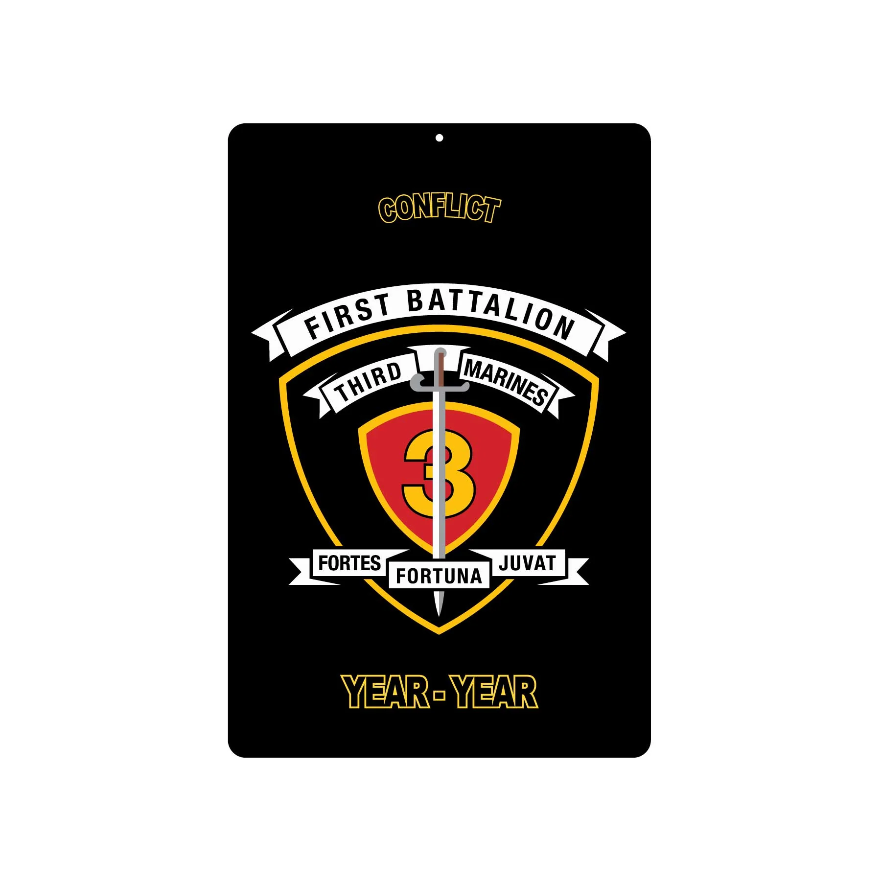 1st Battalion 3rd Marines Metal Sign - Image 2