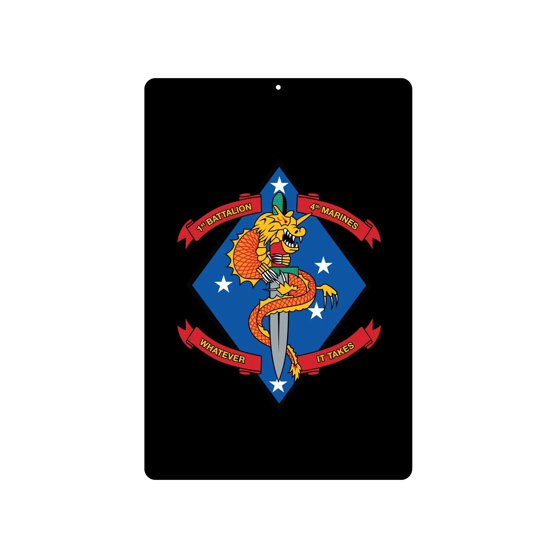 1st Battalion 4th Marines Metal Sign