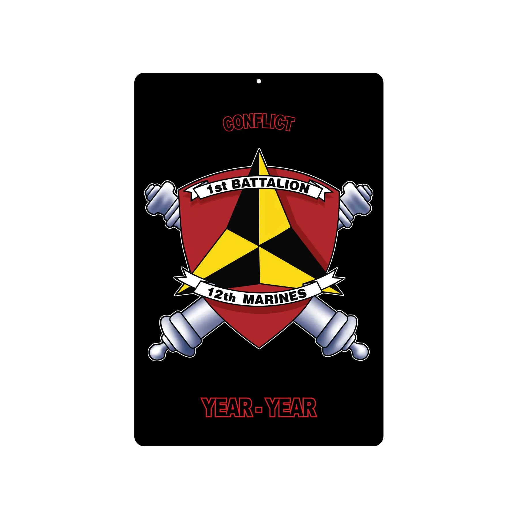 1st Battalion 12th Marines Metal Sign - Image 2